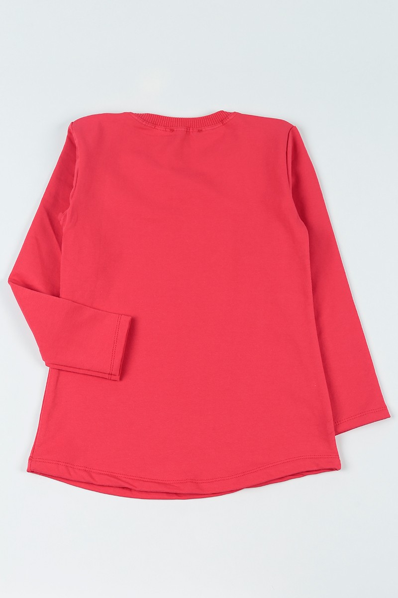 Nar Çiçeği (8-14 Yaş)Taşlı İçi Şardonlu Kız Çocuk Sweatshirt 92792