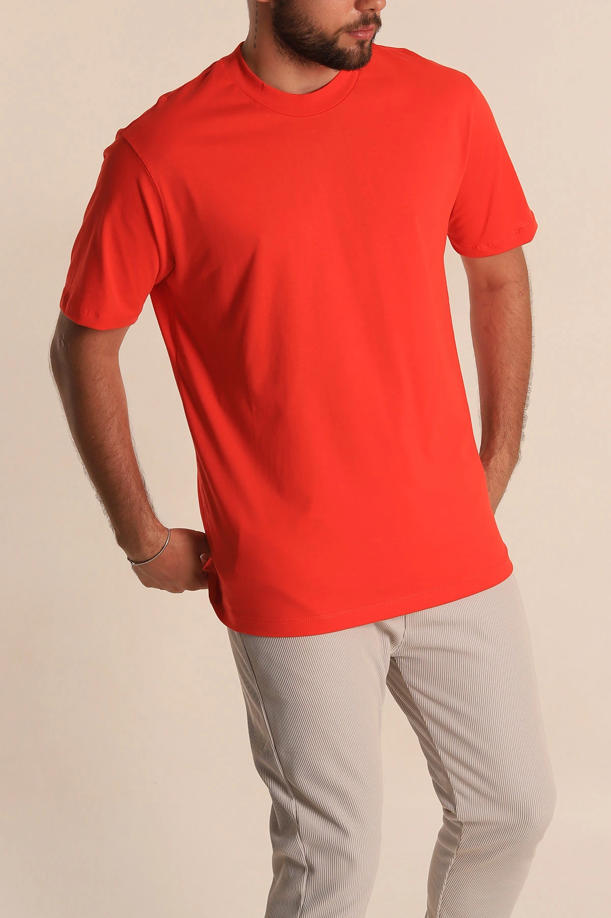 Nar Çiçeği Relaxed Fit Basic Erkek Tişört 279906