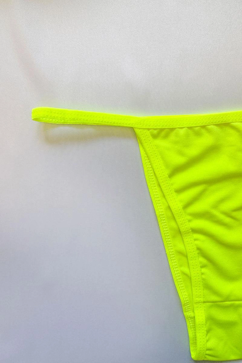Neon Sarı İpli Destekli Mikro Sütyen Takım 357082
