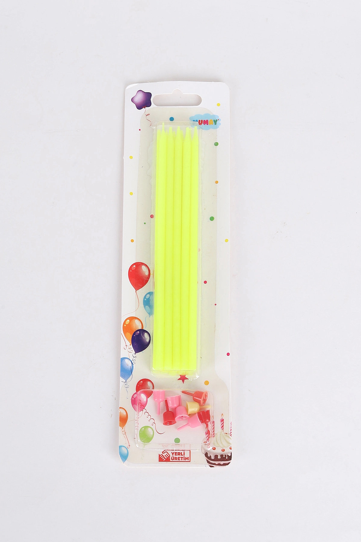 Neon Yeşil 15 Cm Mum 10'lu 347850