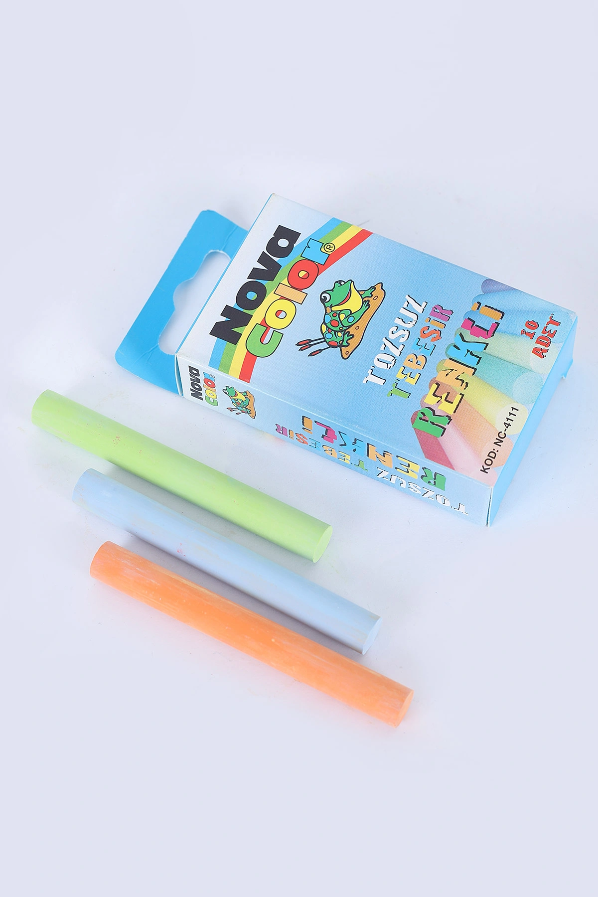 Novacolor 10'lu Karışık Renkli Tozsuz Tebeşir 387506