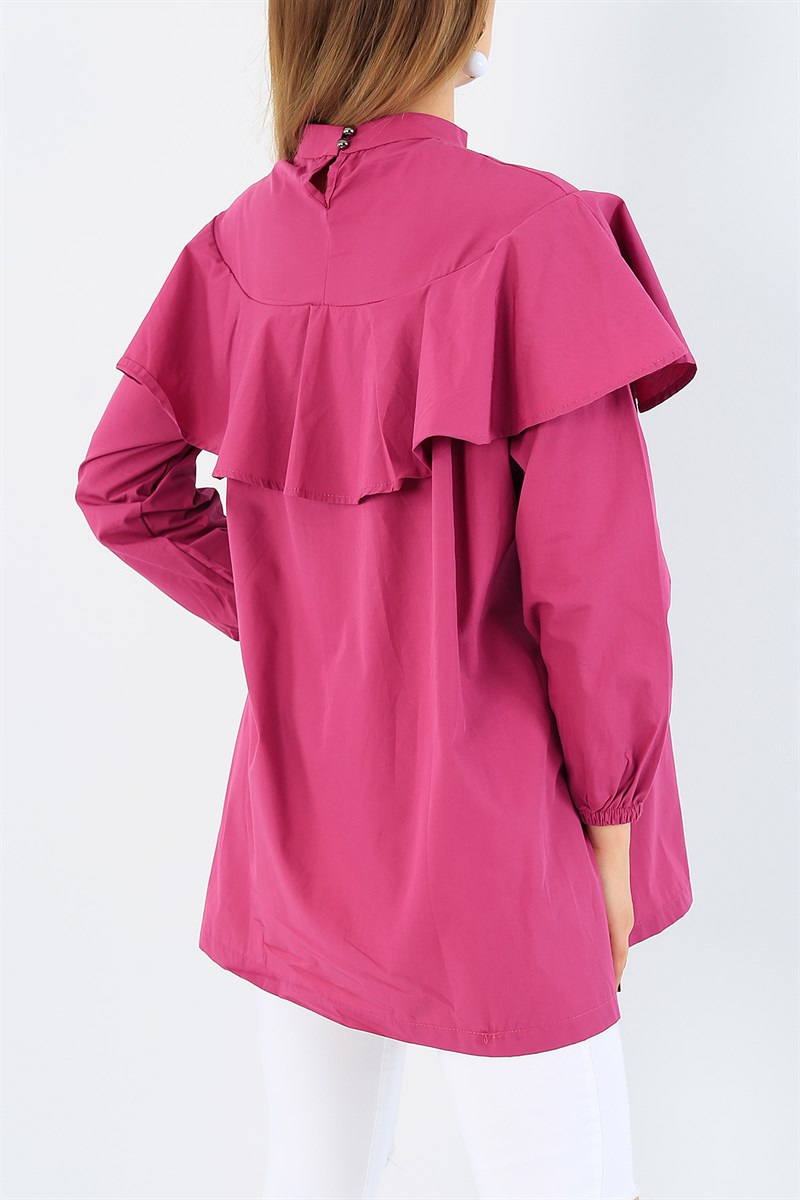 Önü Volanlı Poplin Kumaş Tunik 36730