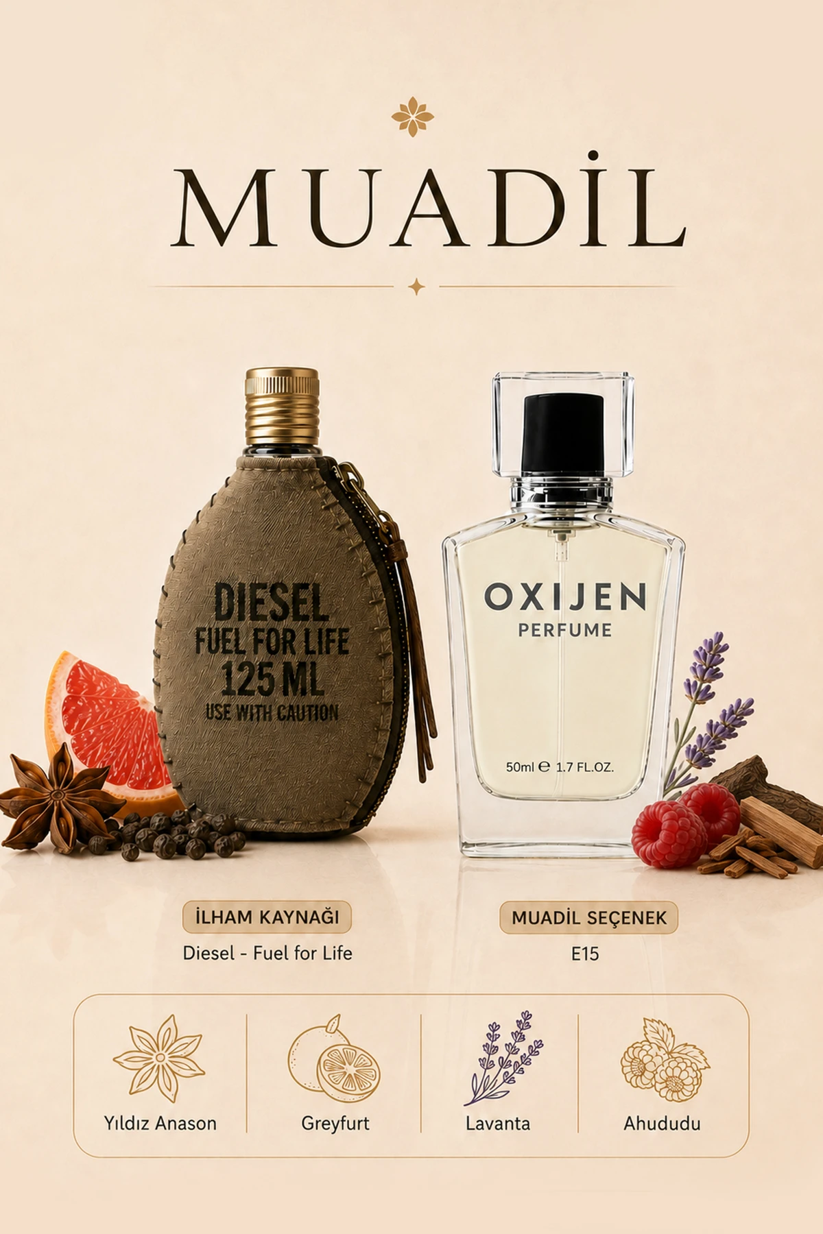 Oxijen E15 ( 50 ml ) Erkek Parfüm 470165