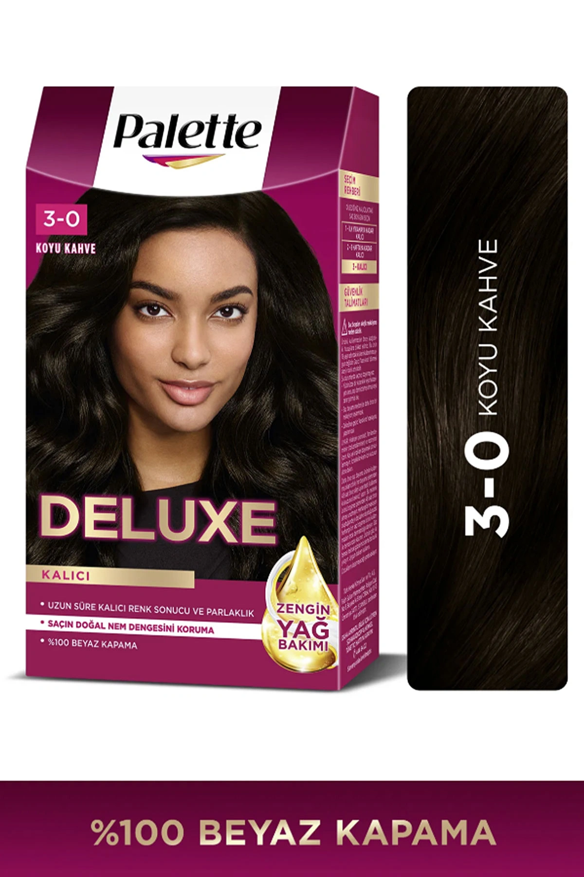 Palette Deluxe Saç Boyası No: 3.0 Koyu Kahve 50Ml 275365