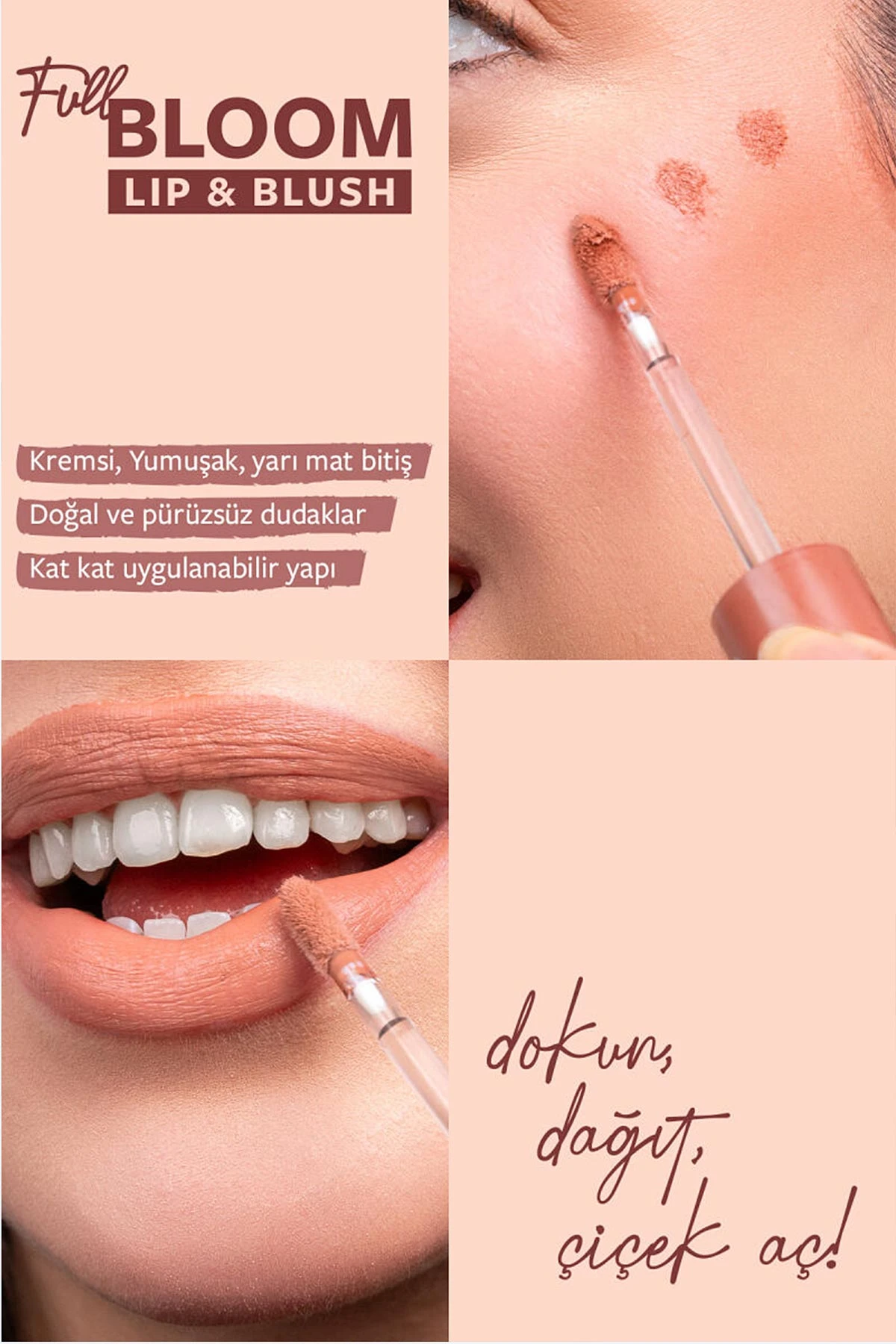 Pastel Full Bloom Lip & Blush - 71 Vanilluxe - Dudak ve Yanak Renklendirici 4.8 Ml 418375