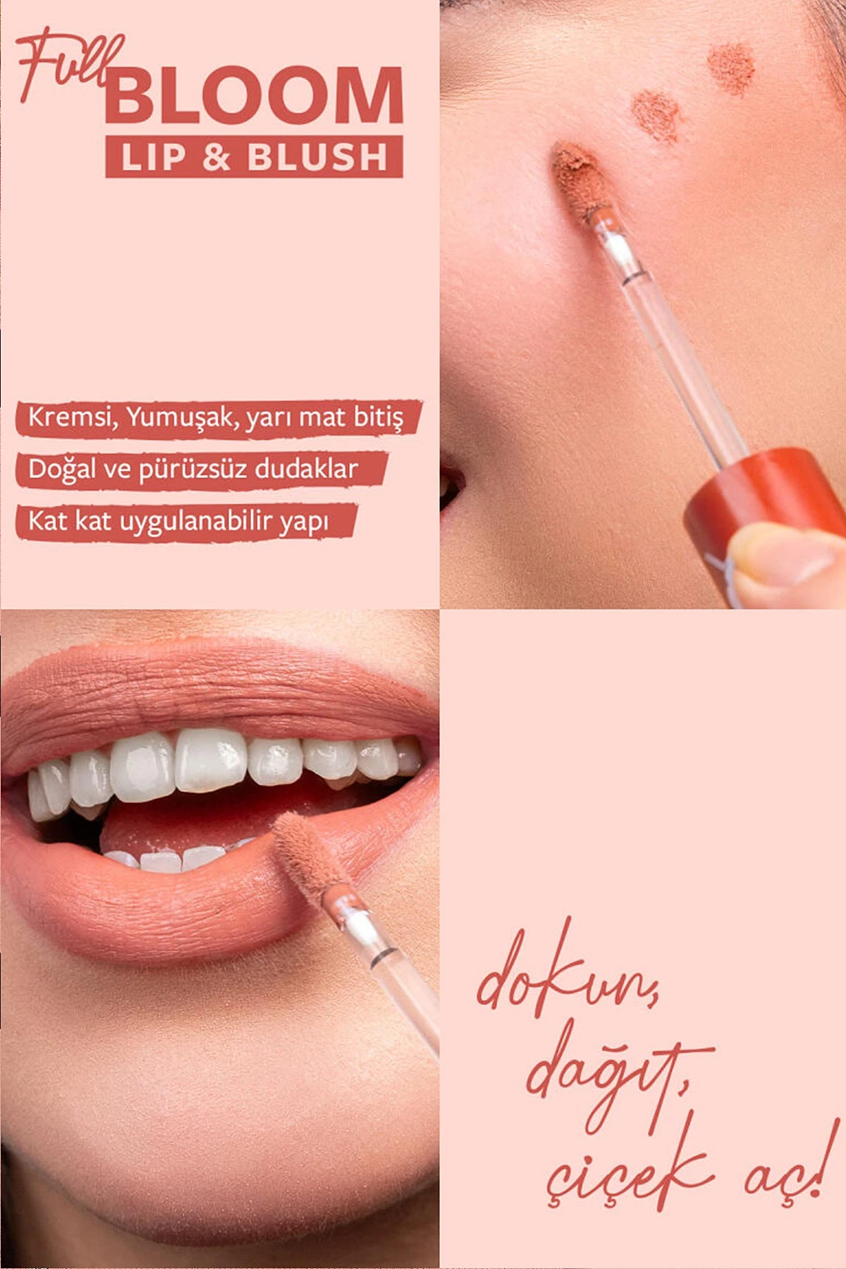 Pastel Full Bloom Lip & Blush - 72 Groovy - Dudak ve Yanak Renklendirici 4.8 Ml 418376