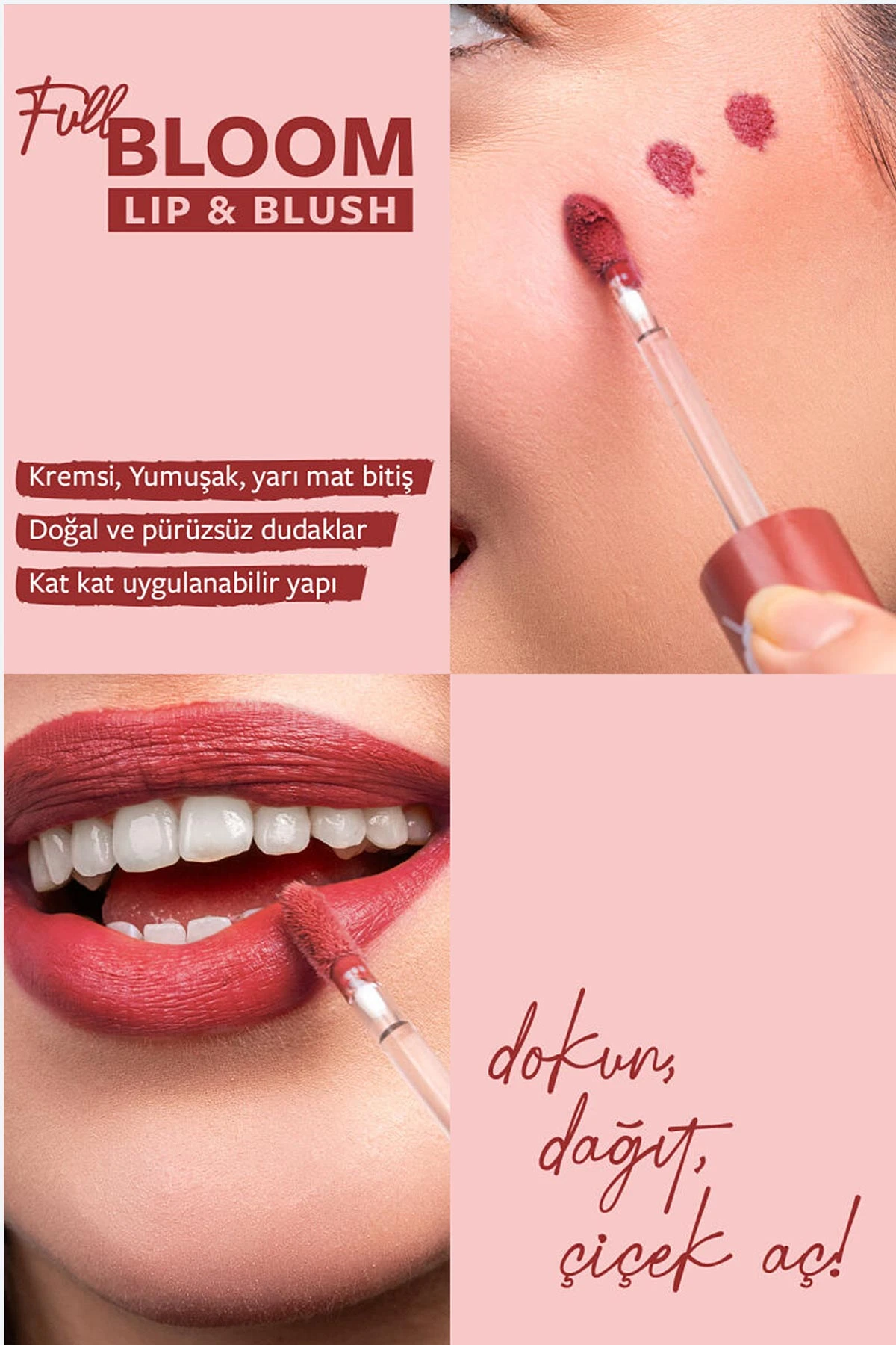 Pastel Full Bloom Lip & Blush - 75 Blur - Dudak ve Yanak Renklendirici 4.8 Ml 418379