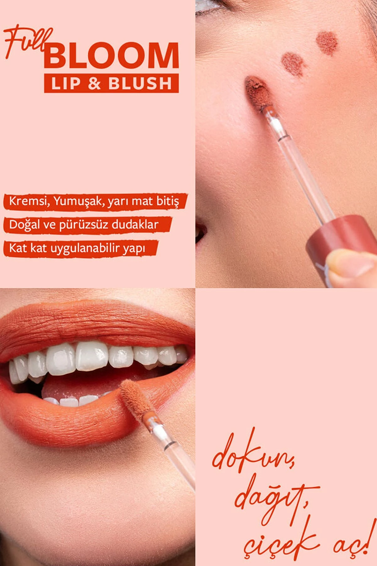 Pastel Full Bloom Lip & Blush - 79 Rhythm -  Dudak ve Yanak Renklendirici 4.8 Ml 418383
