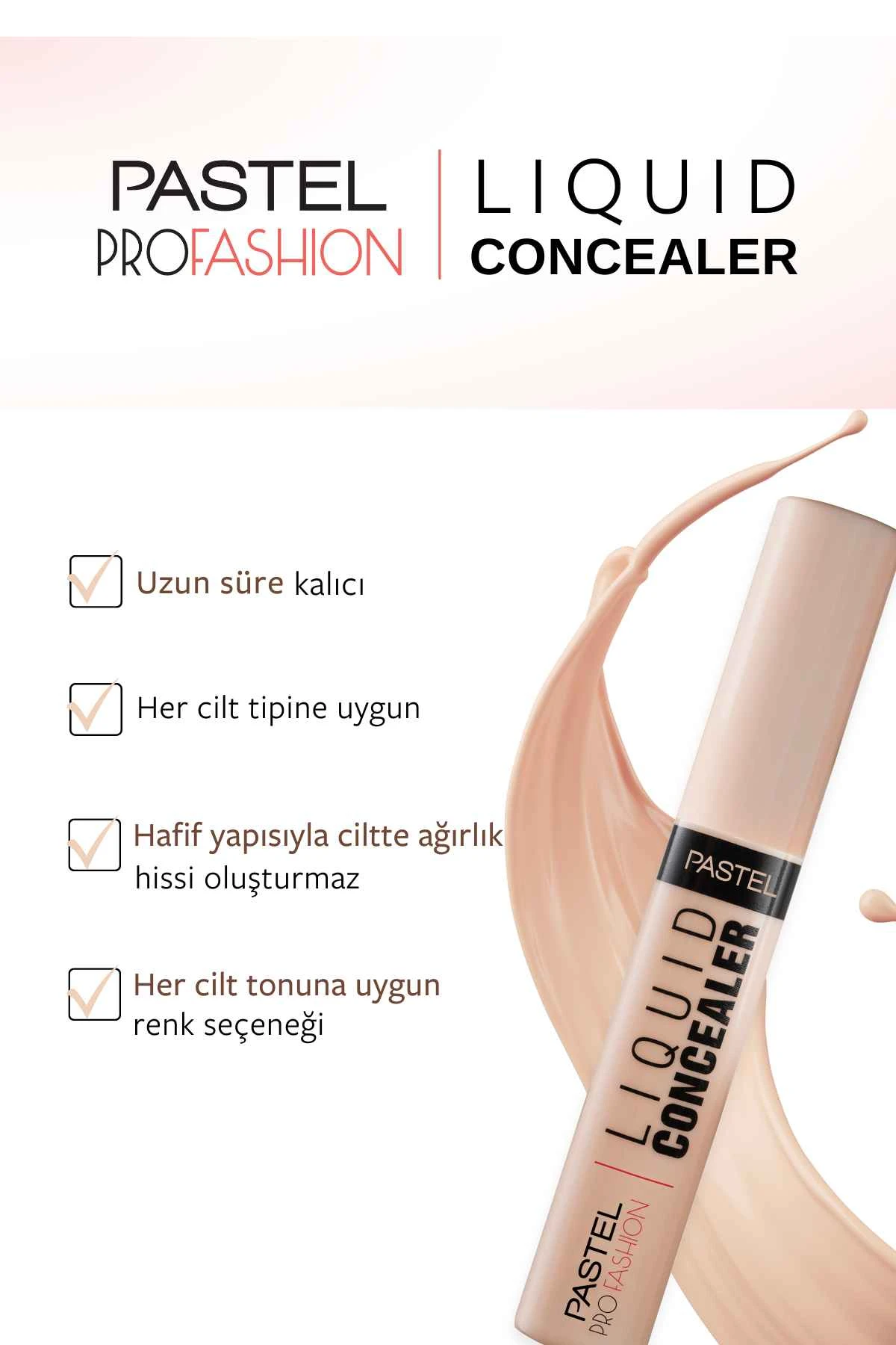 Pastel Liquid Concealer - Likit Hata Örtücü 101 Porcelain 250787