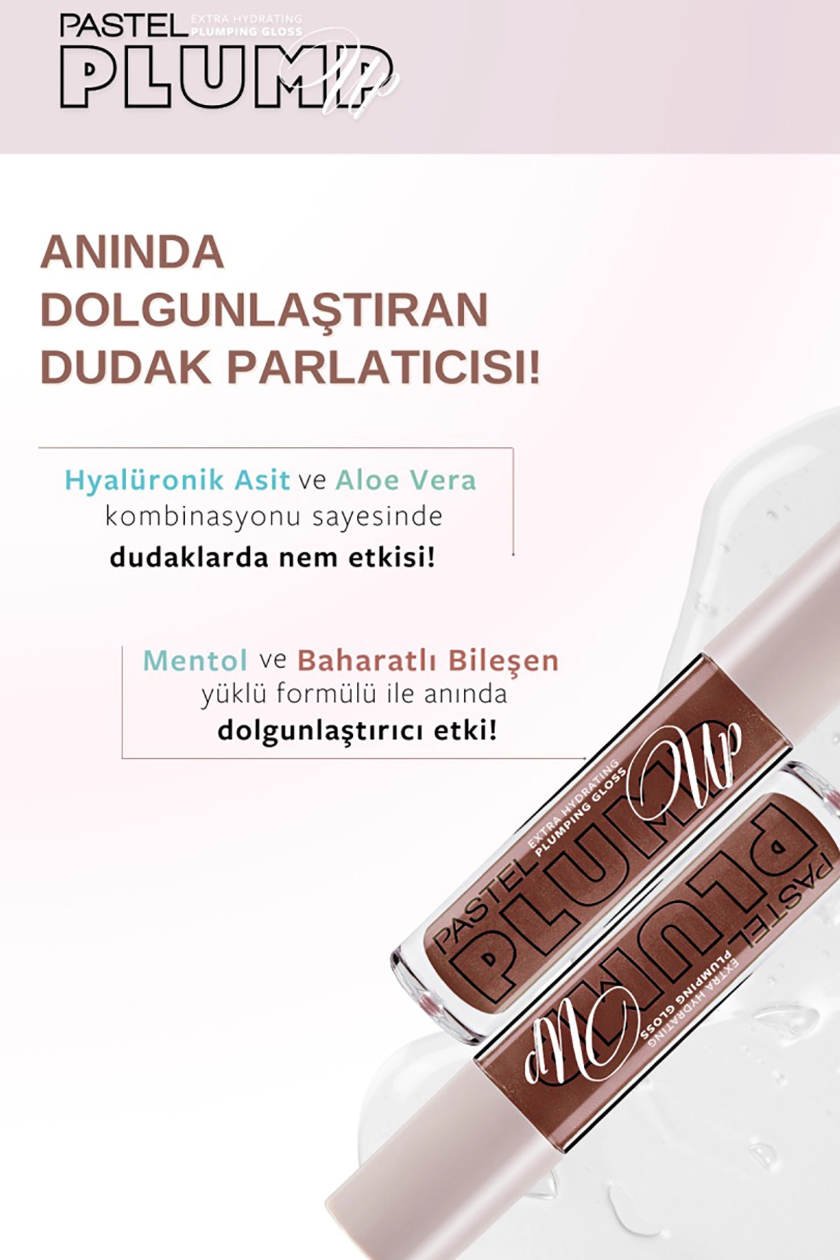 Pastel Plump Up 214 Cacao Extra Hydrating Plumping Gloss - Dolgunlaştıran Dudak Parlatıcısı 349509