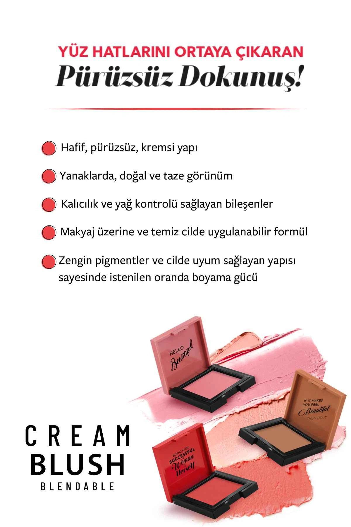 Pastel Profashion Cream Blush Krem Allık No: 43 250660