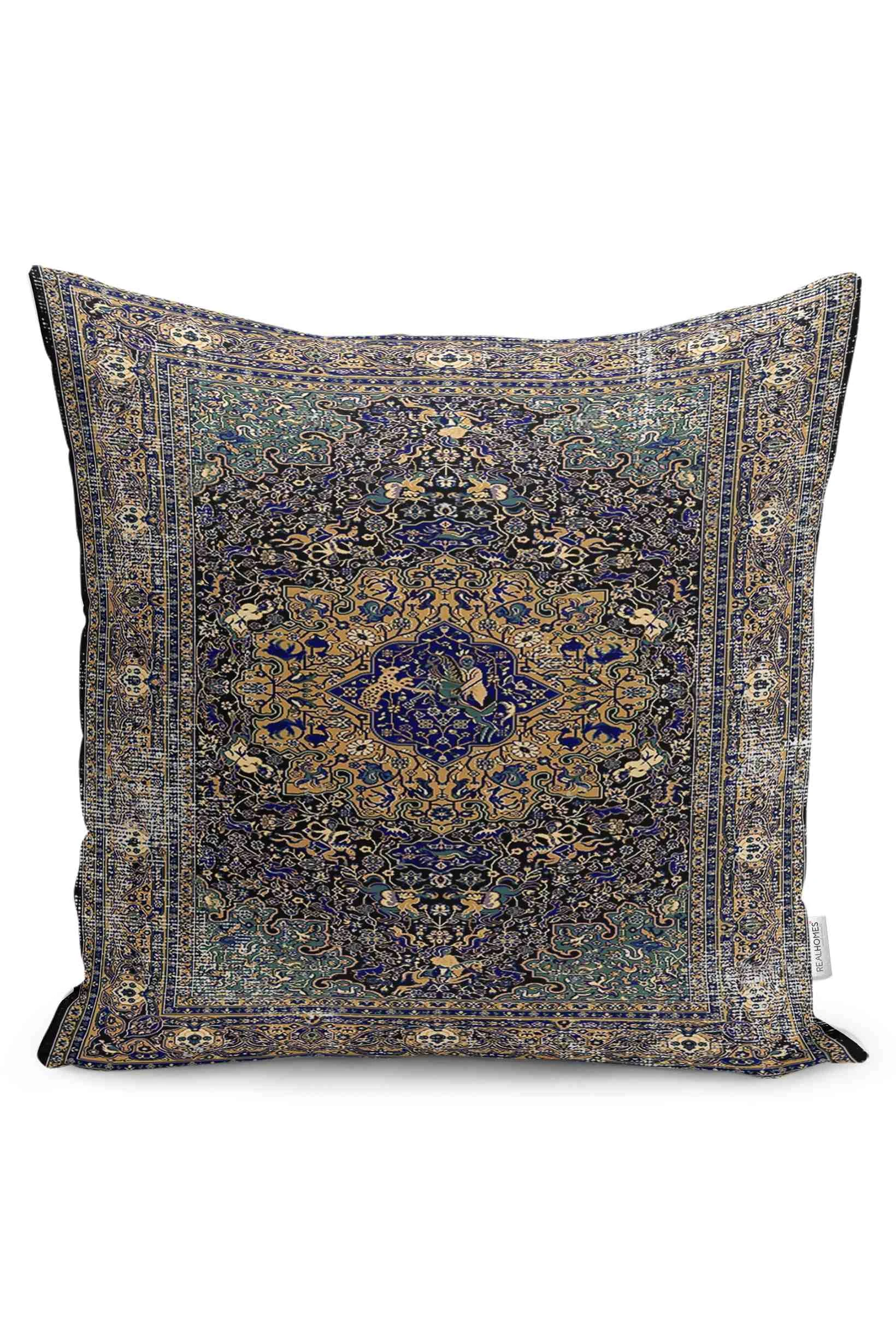 Füme 43x43 Dijital Baskılı Fermuarlı Modern Kırlent Kılıfı 252262