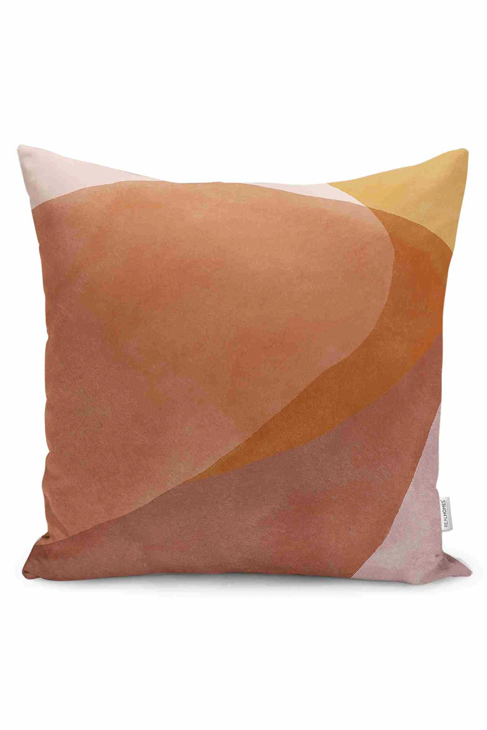 Kiremit 43x43 Dijital Baskılı Fermuarlı Modern Kırlent Kılıfı 252283