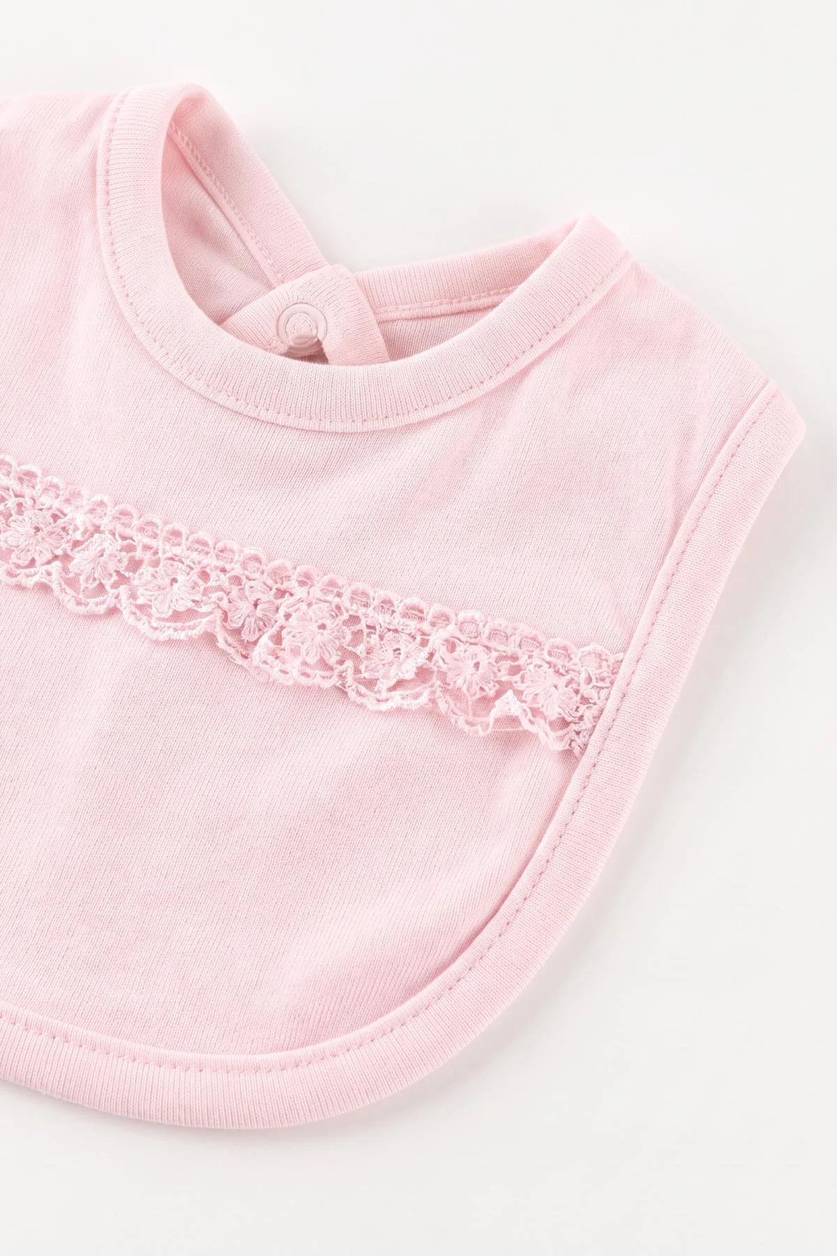 Pembe (0-1 Ay) İnce Dantelli Tulum, Battaniye ve 7'li Penye Kız Bebek Hastane Çıkış Seti 488666