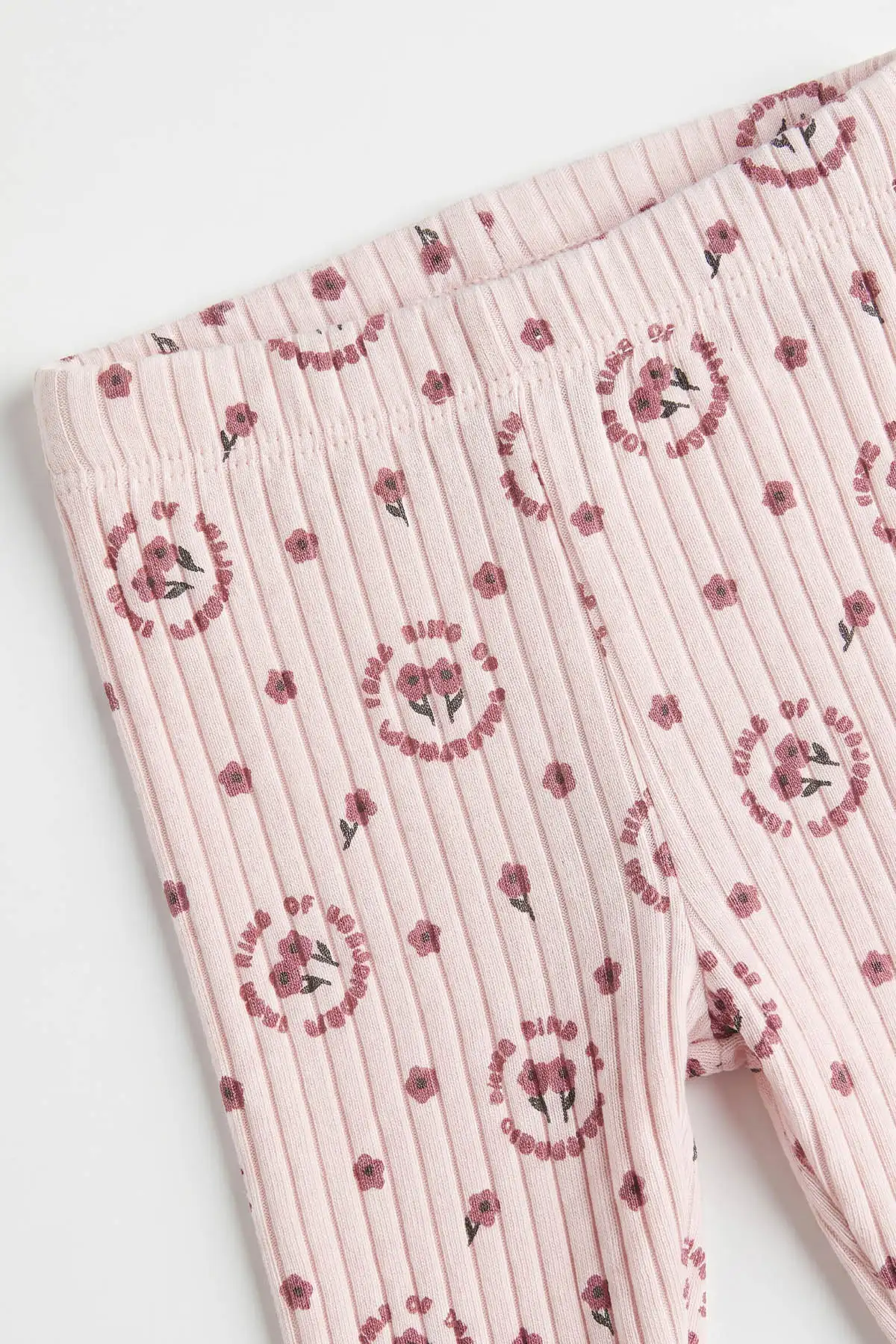 Pembe (0-12 Ay) Baskılı Fitilli Taytlı Yeleği Çiçek Nakışlı Kız Bebek 3'lü Takım 473273