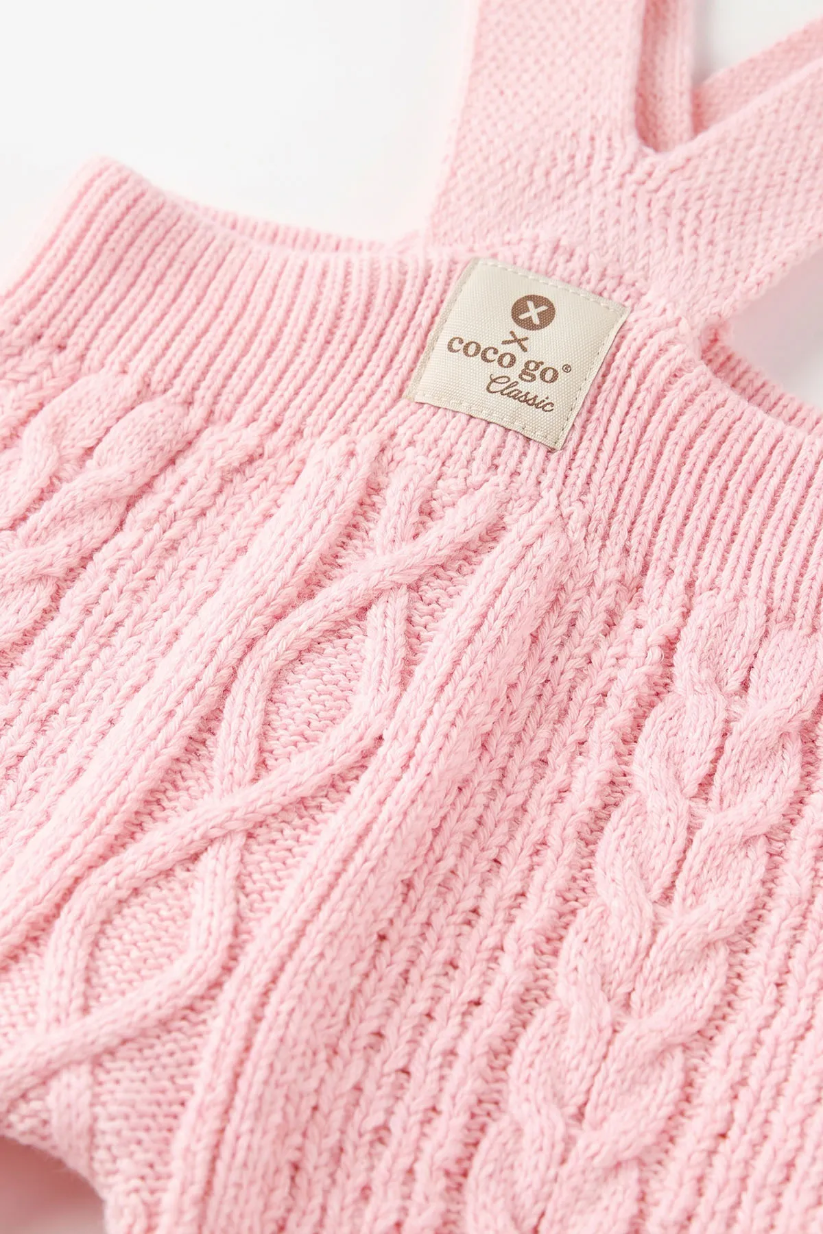 Pembe (0-12 Ay) Örgülü Ayaklı Kız Bebek Triko Salopet 474326