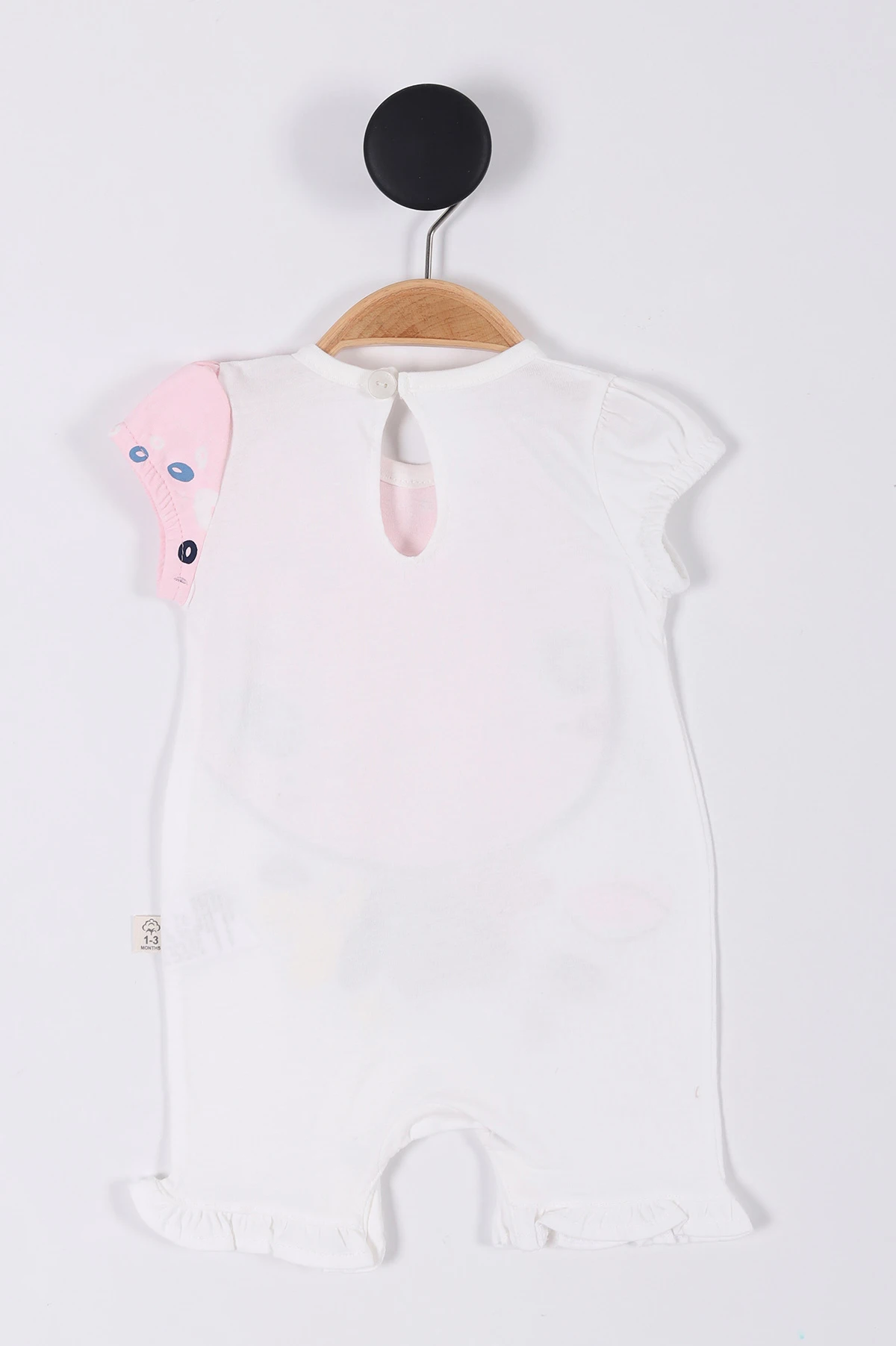 Pembe (0-12 Ay) Paça Fırfırlı Kız Bebek Tulum 263874