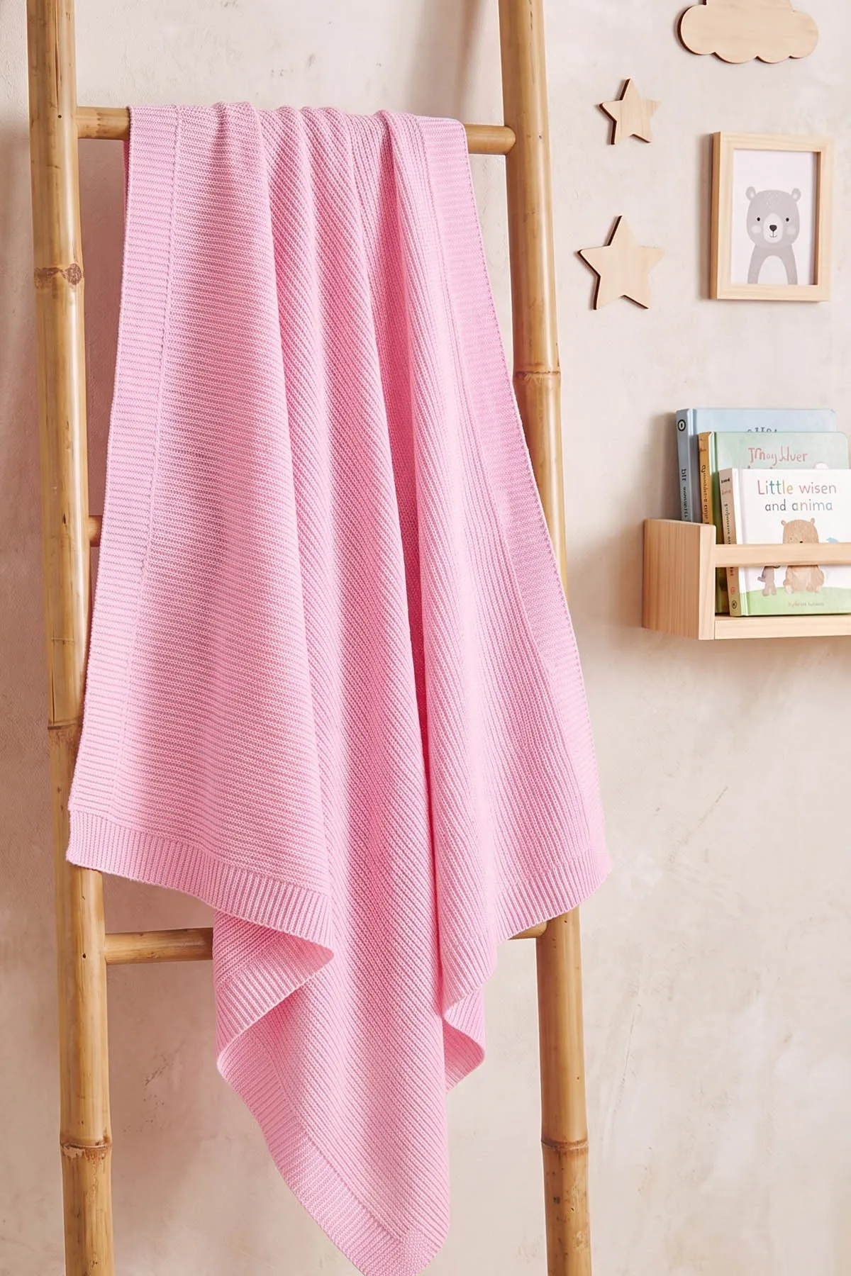 Pembe (0-12 Ay) Selanik Örgülü Kız  Bebek Battaniye 475017