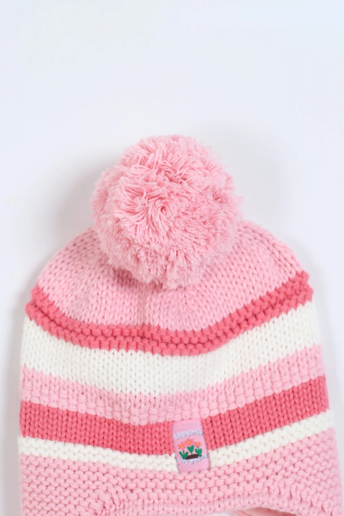 Pembe (0-18 Ay)Desenli İç Polar Kız Bebek Atkı Bere Eldiven Takım 319149