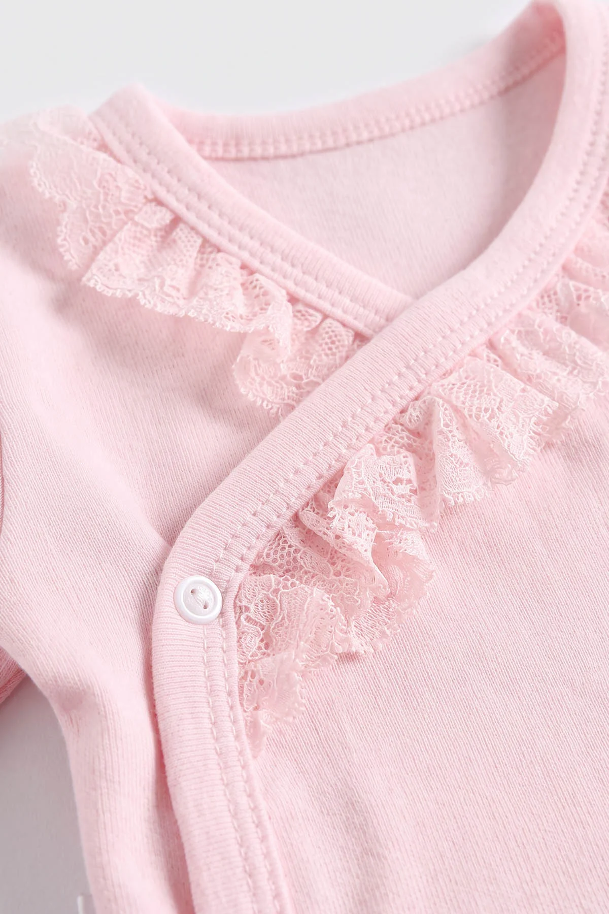 Pembe (0-3 Ay) Fistolu Dantelli Yeni Doğan 5'li Kız Bebek Zıbın Seti 475376