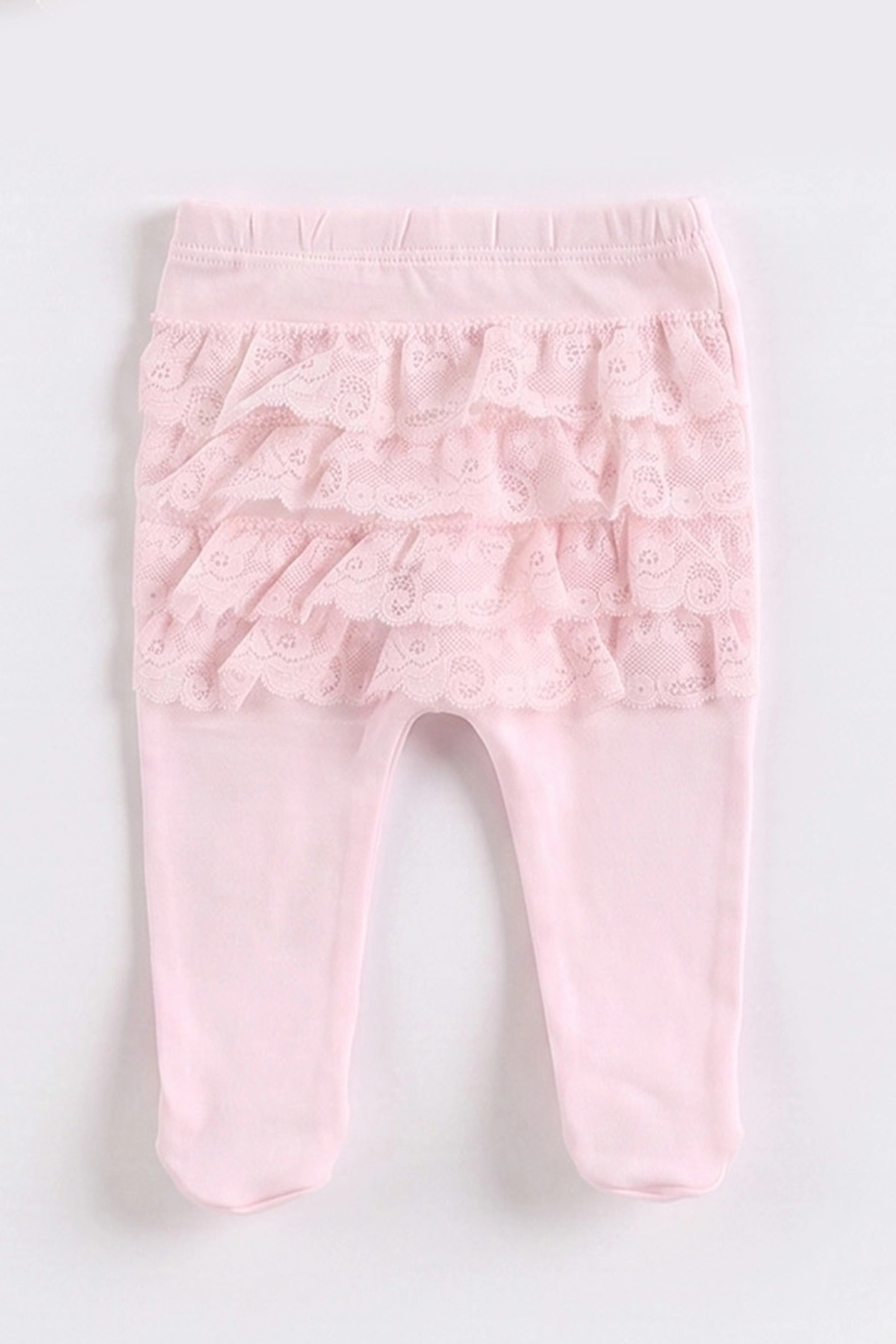 Pembe (0-3 Ay) Fistolu Dantelli Yeni Doğan 5'li Kız Bebek Zıbın Seti 475376