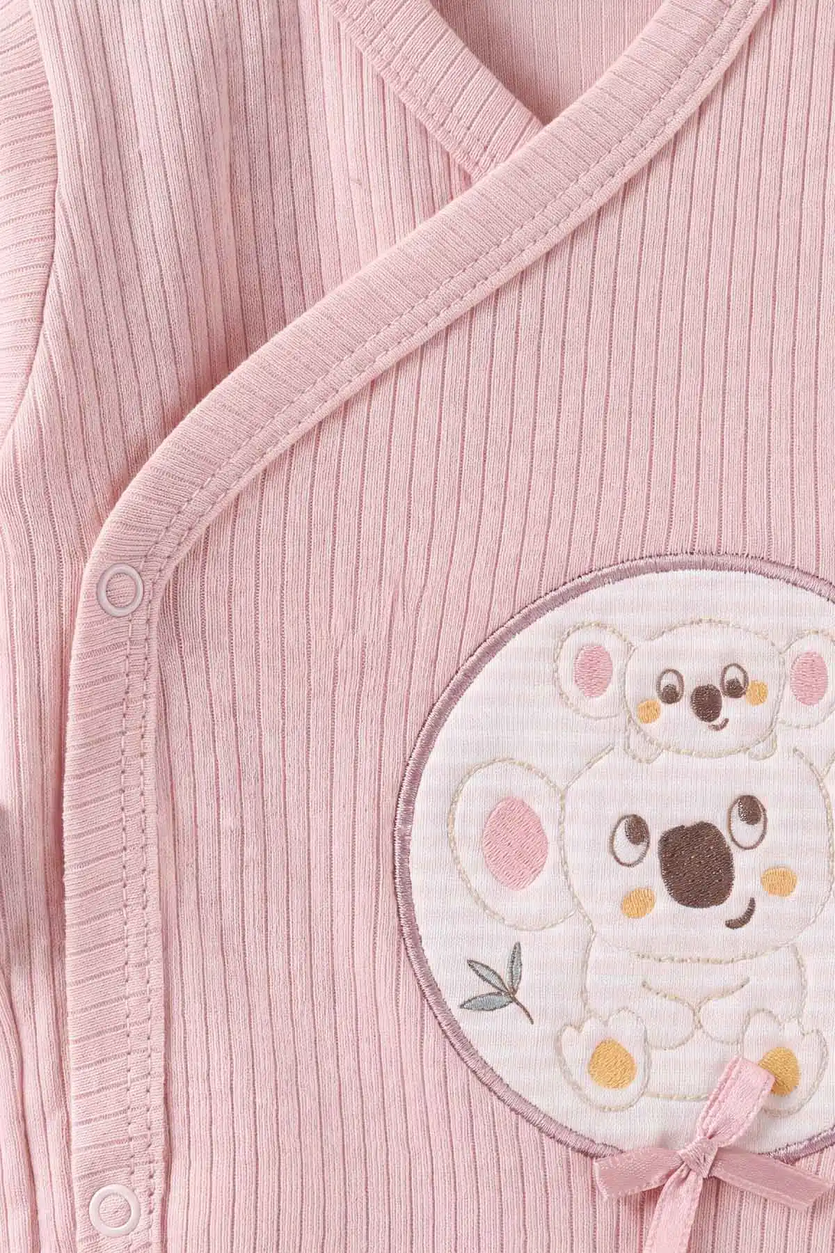 Pembe (0-3 Ay) Koala Nakışlı Yeni Doğan 5'li Bebek Zıbın Seti 475359