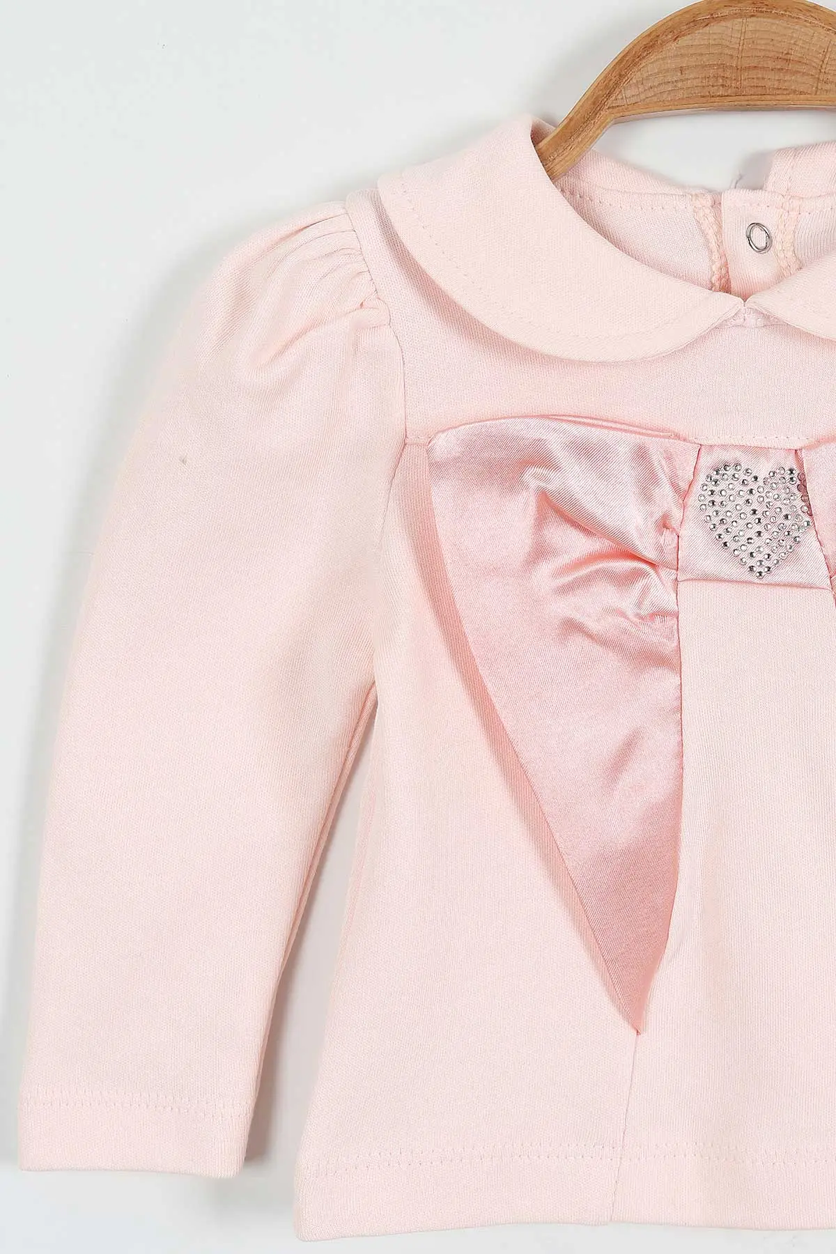 Pembe (0-3 Ay) Taş Detaylı  Kız Bebek 5'li Zıbın Seti 429693
