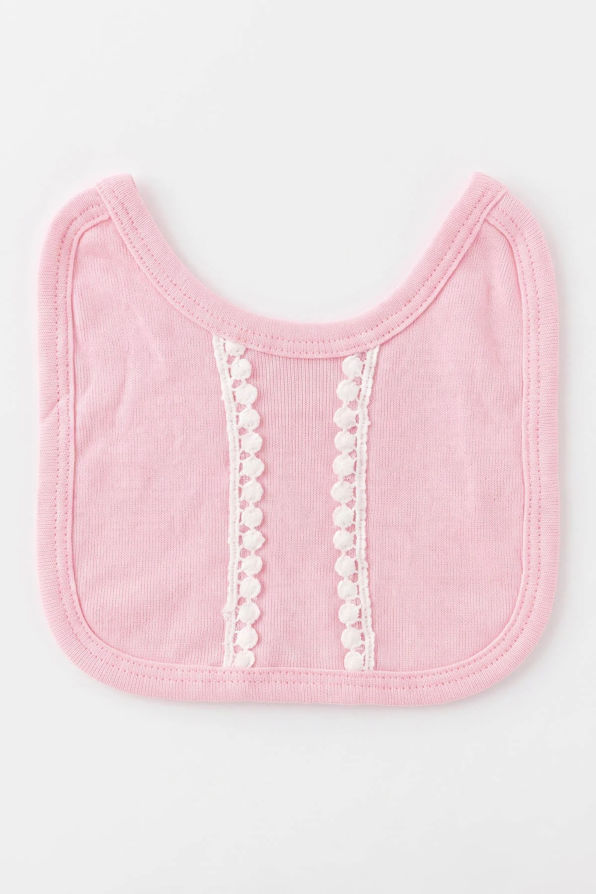 Pembe (0-3 Ay)Fiyonklu Tavşan Nakışlı Yandan Çıtlı Yenidoğan 5'li Kız Bebek Zıbın Seti 479274