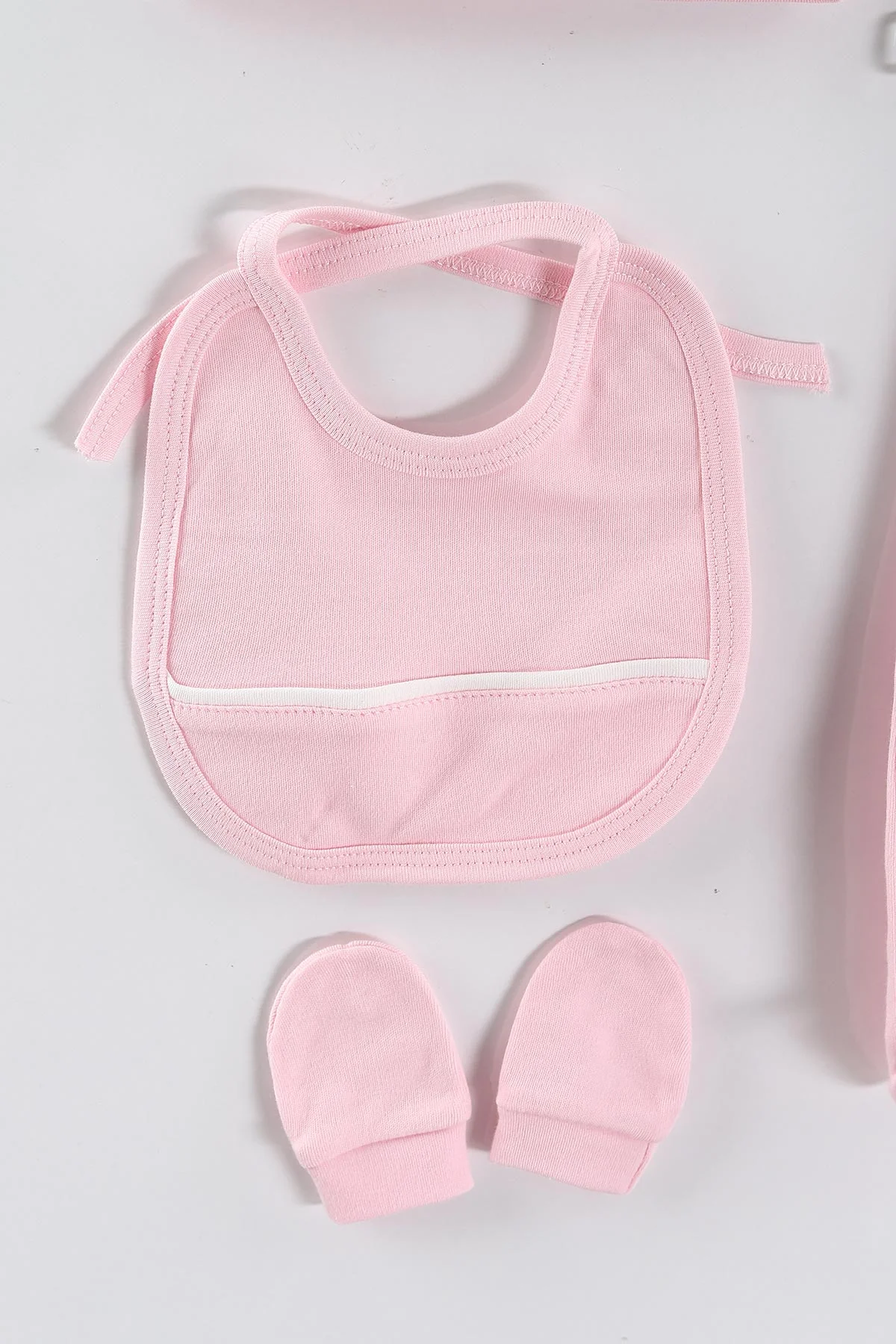 Pembe (0-3 Ay)Süzene Papatya Nakışlı Patikli 5'li Kız  Bebek Takım 451458