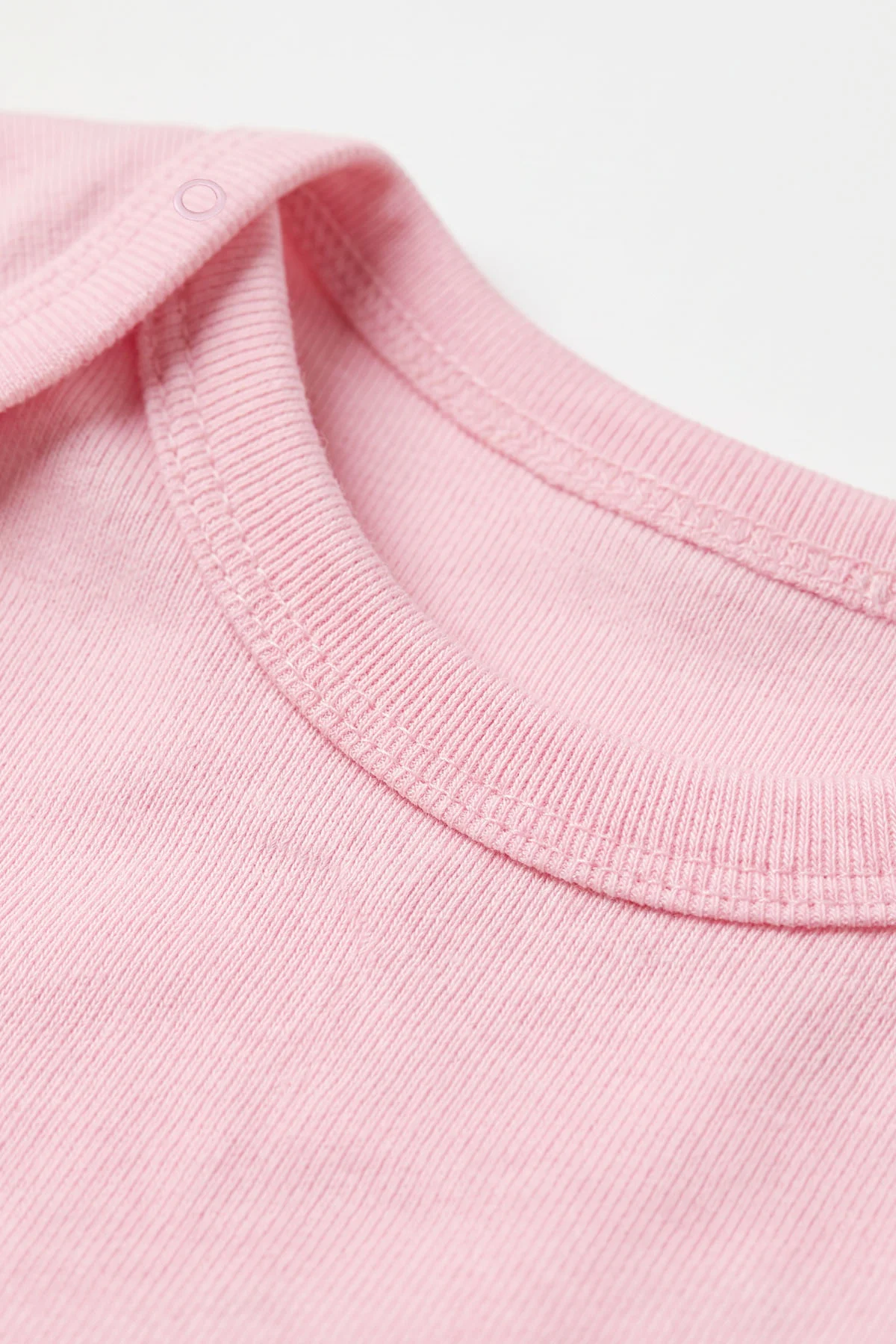 Pembe (0-3 Yaş) Düz Uzun Kol Bebek &Çocuk Çıtçıtlı Badi 482354