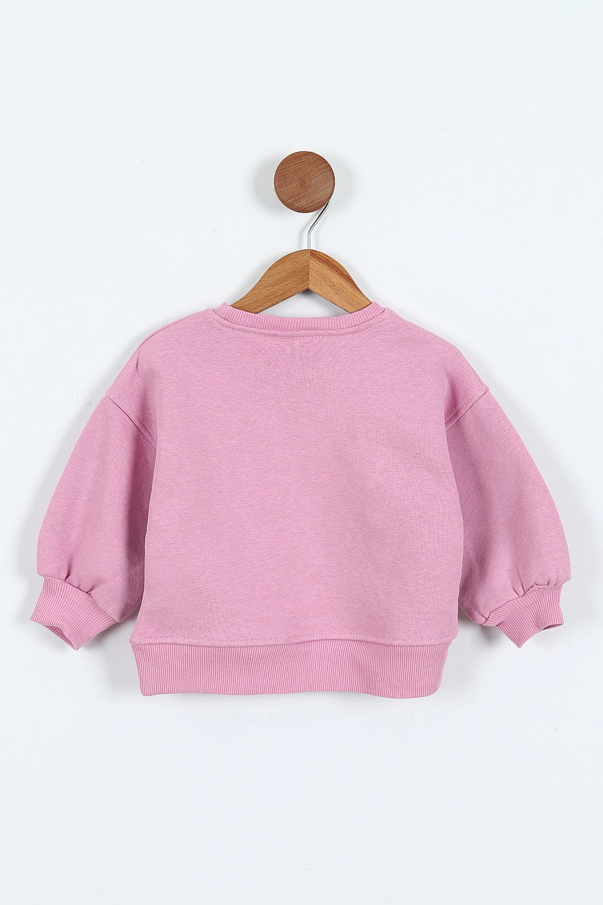 Pembe (0-4 Yaş) Fiyonk Detaylı  3  İp Şardonlu Kız Çocuk Sweatshirt 415017