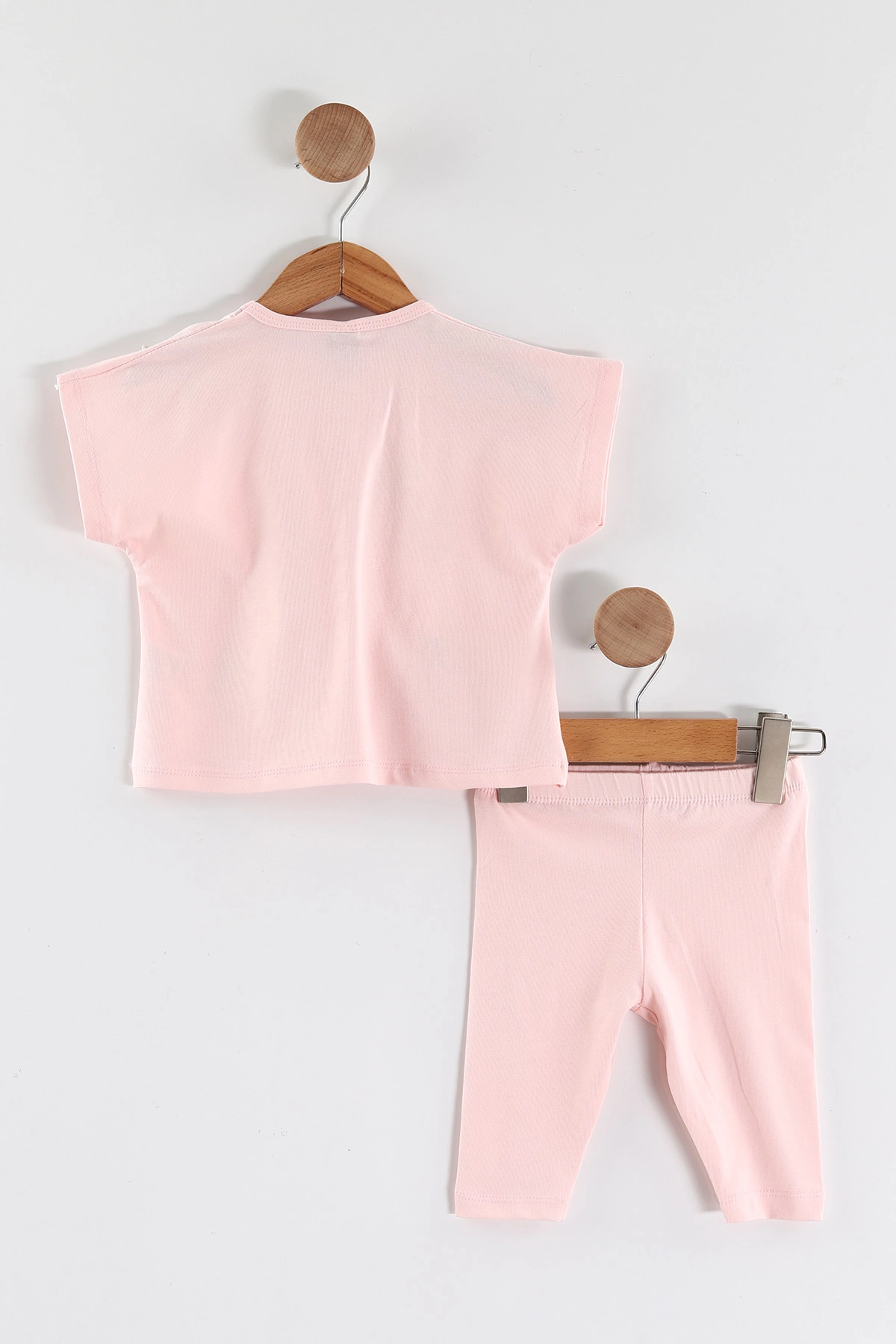 Pembe (0-4 Yaş)Kiraz Baskılı Tişörtlü Taytlı Kız Çocuk 2'li Takım 457211