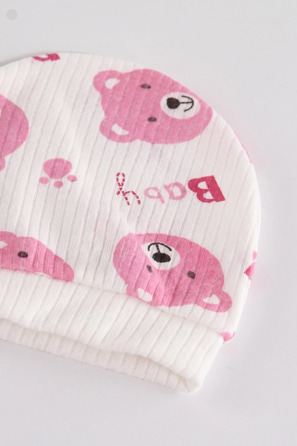 Pembe (0-6 Ay) Koala Baskılı Patikli Şapkalı  Raporlu Bebek Zıbın Seti 477329