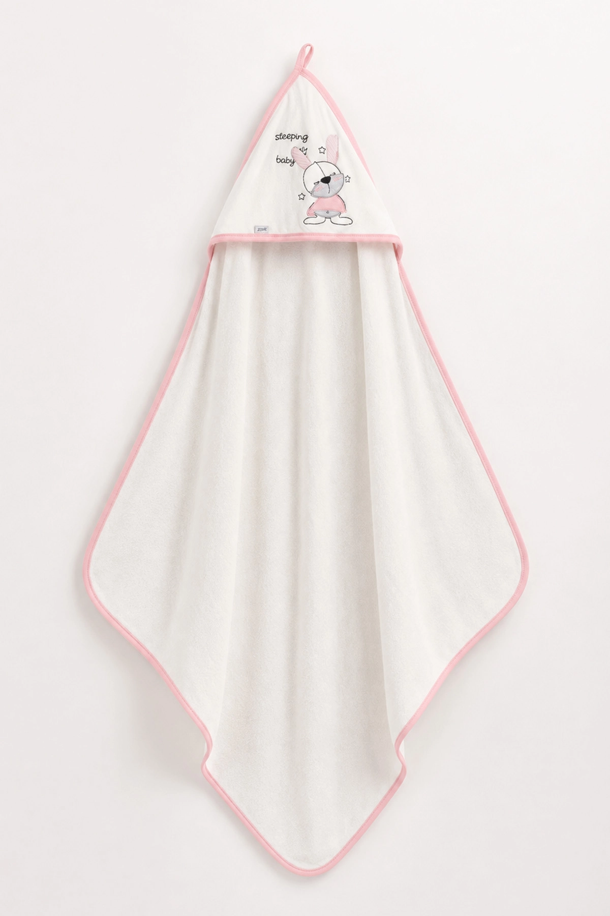 Pembe (0-6 Ay) Uyuyan Tavşan Nakışlı Bebek Havlu Takım 476288
