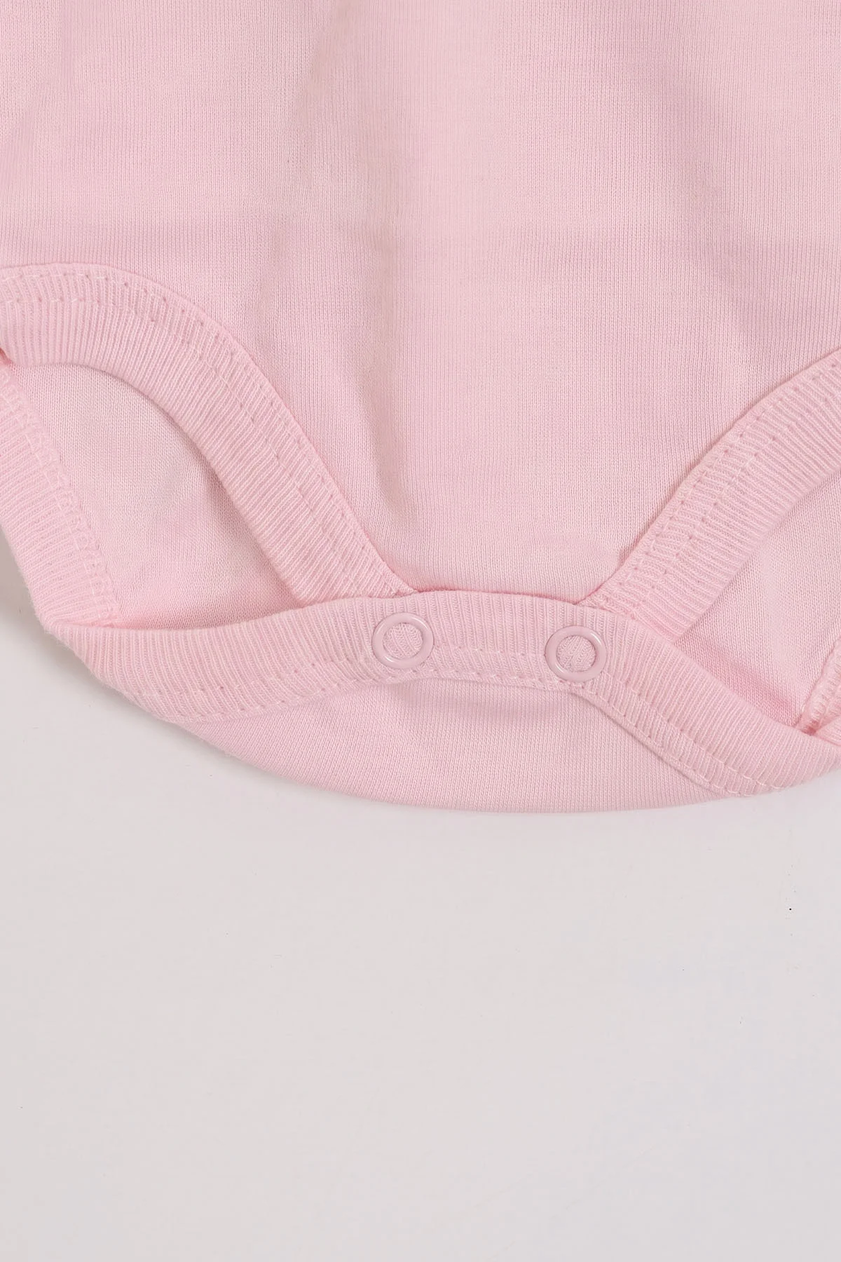 Pembe (0-9 Ay) Düz Kısa Kol Bebek Çıtçıtlı Badi 482345
