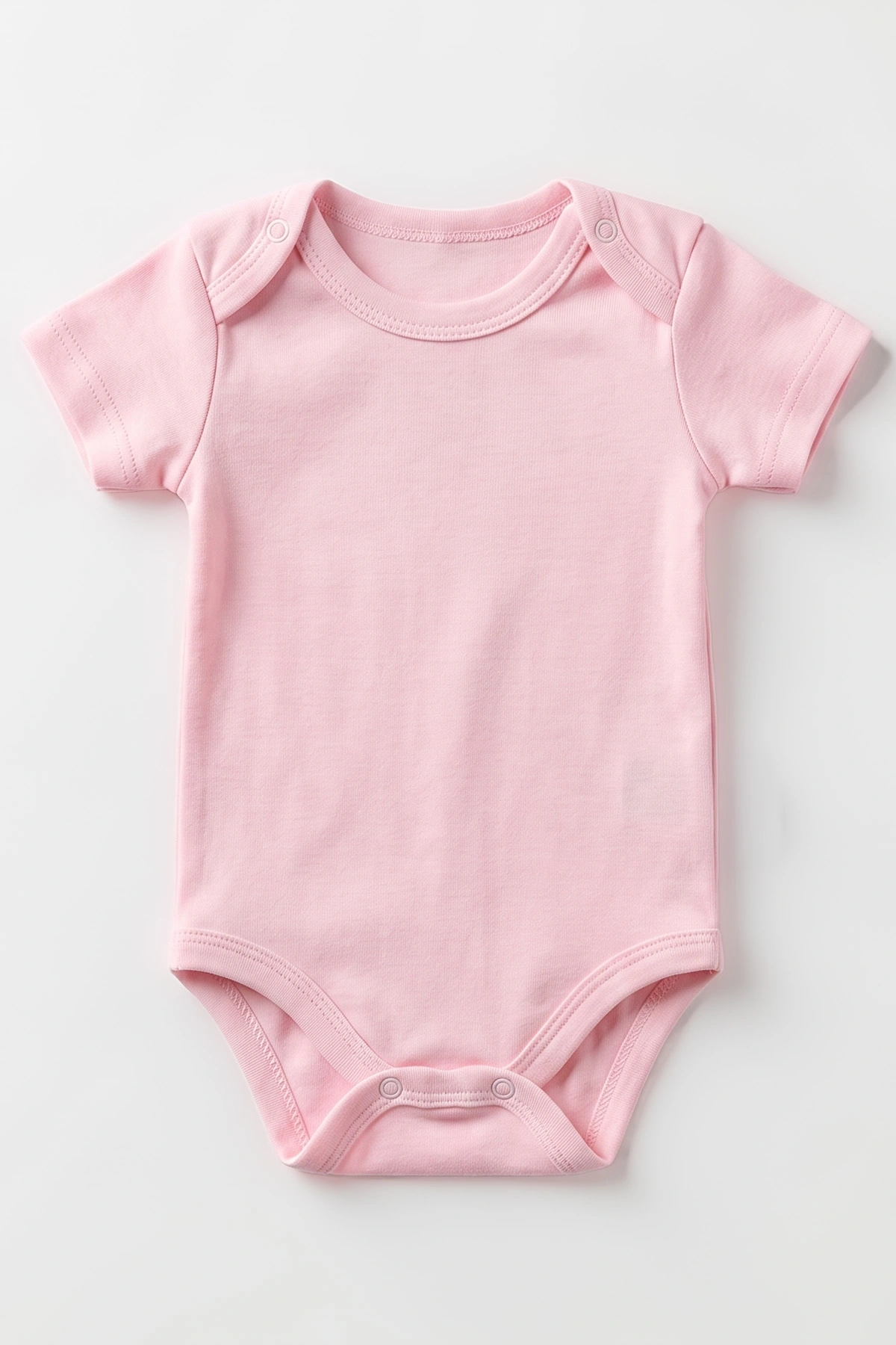 Pembe (0-9 Ay )  Düz   Kısa Kol  Bebek & Çocuk Çıtçıtlı Badi 480413