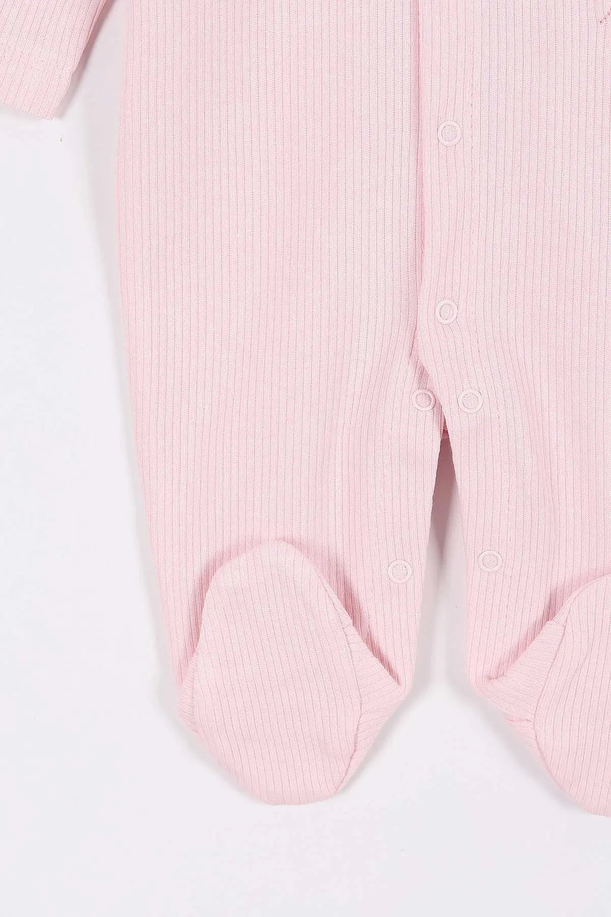 Pembe (0-9 Ay) Nakışlı Çıtçıtlı Bebek Tulum 280624