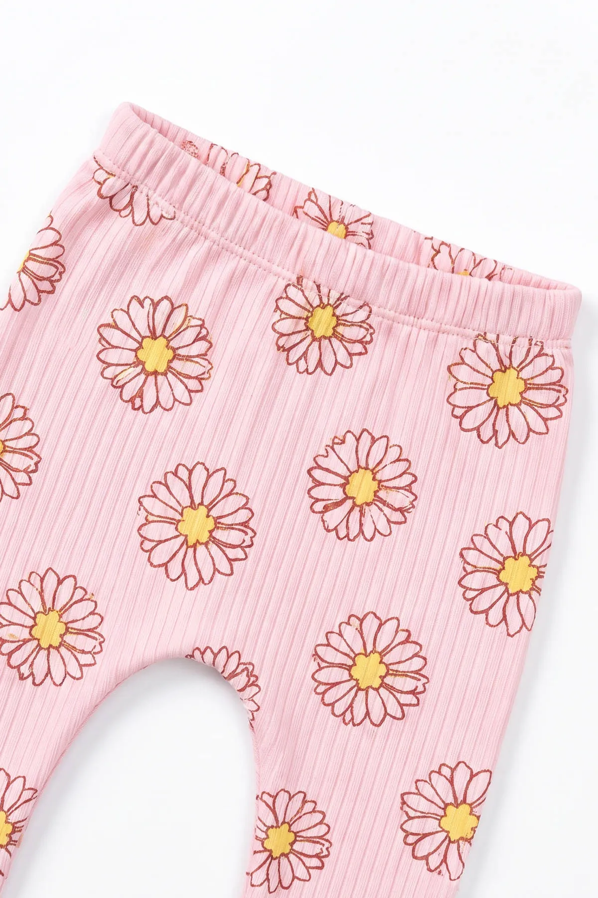 Pembe (0-9 Ay) Papatyalı Kız Nakışlı Kız Bebek Takım 480480