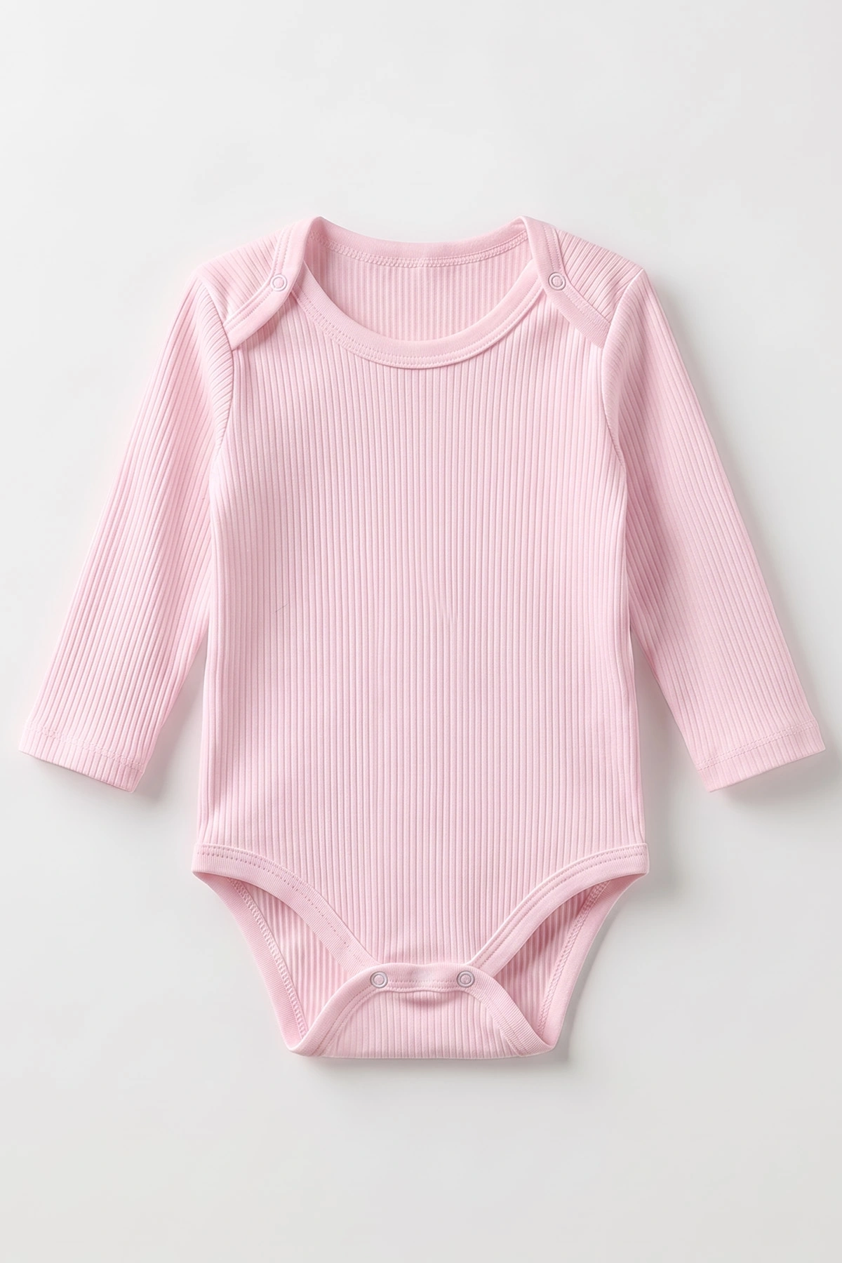 Pembe (0-9 Ay ) Raporlu Düz   Uzun Kollu   Bebek & Çocuk Çıtçıtlı Badi 480339