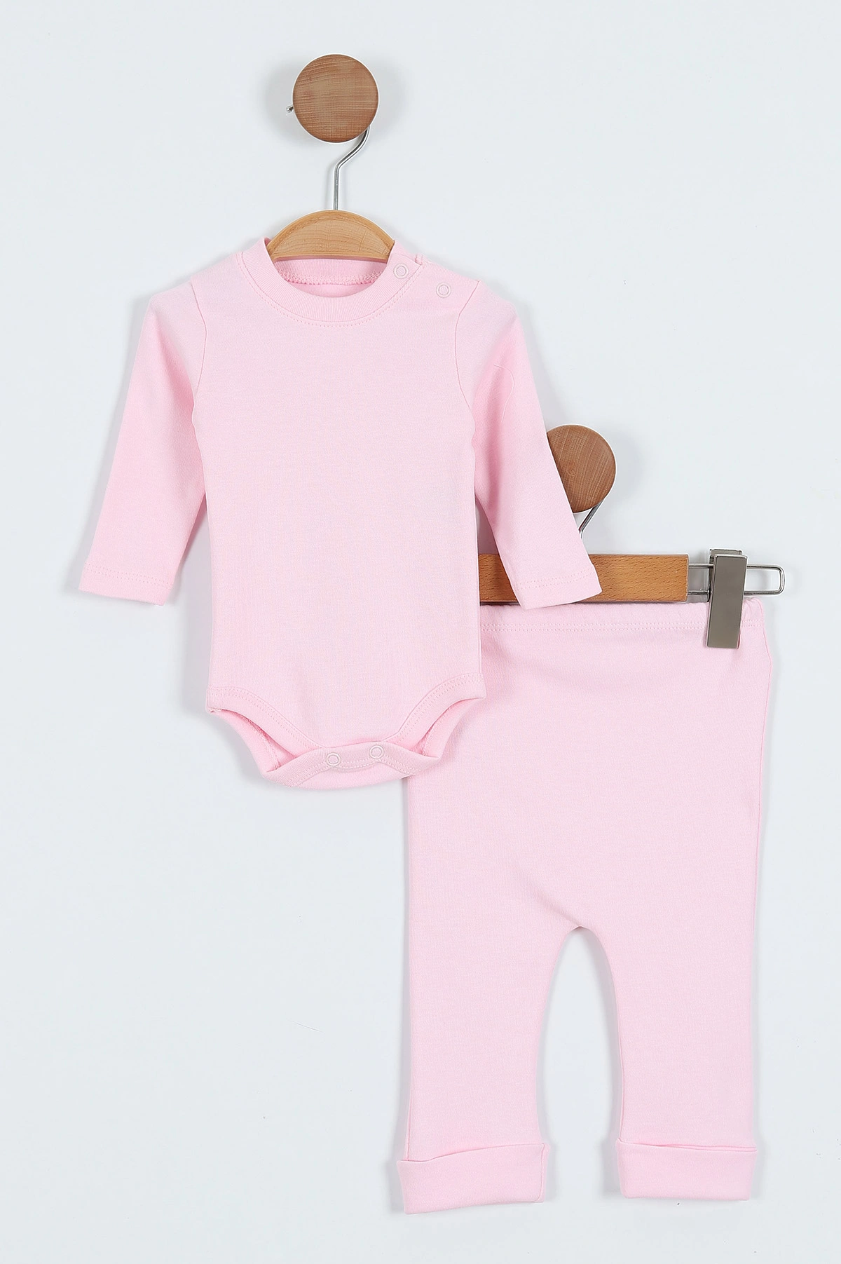 Pembe (0-9 Ay)Papatya Nakışlı Zıbınlı  Hırkalı 3'lü Kız Bebek Takım 341375