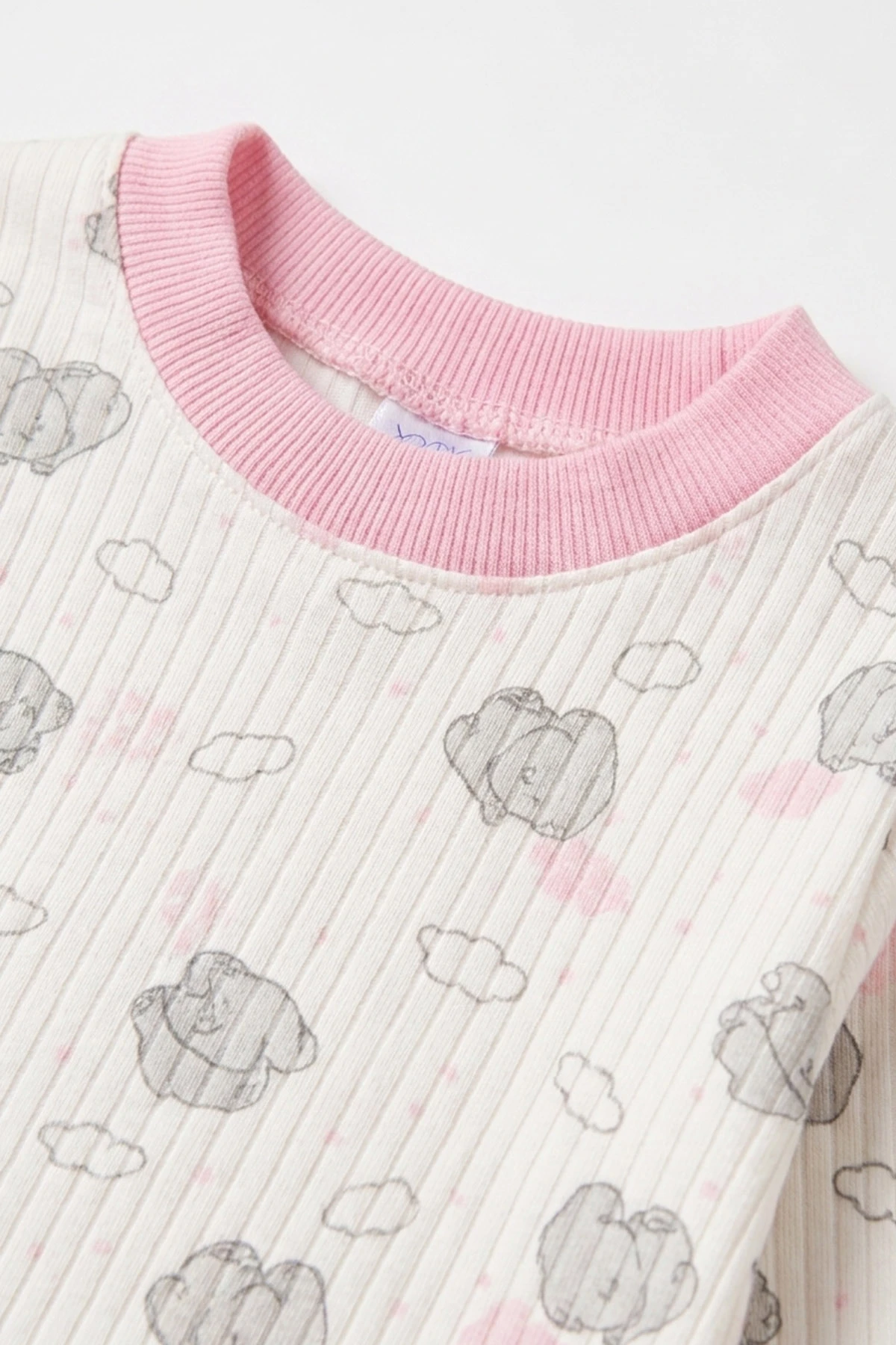 Pembe (1-3 Yaş) Casper Desenli Raporlu Çocuk Pijama Takım 484710