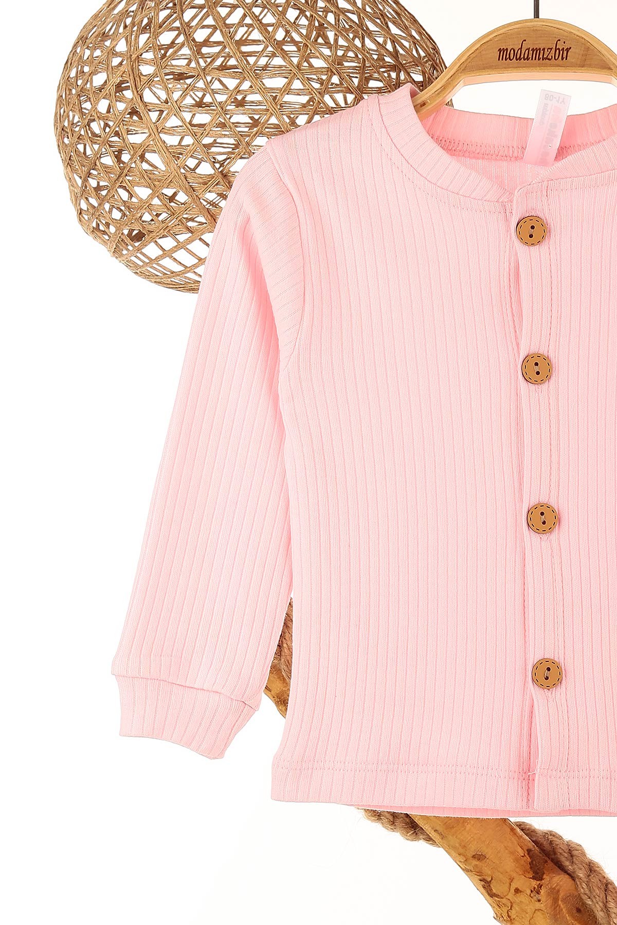 Pembe (1-3 Yaş) Düğmeli Kız Çocuk Pijama Takım 150834