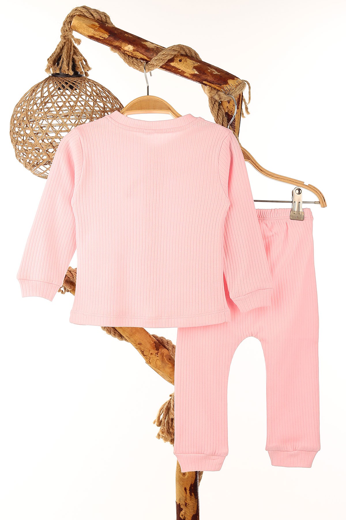 Pembe (1-3 Yaş) Düğmeli Kız Çocuk Pijama Takım 150834