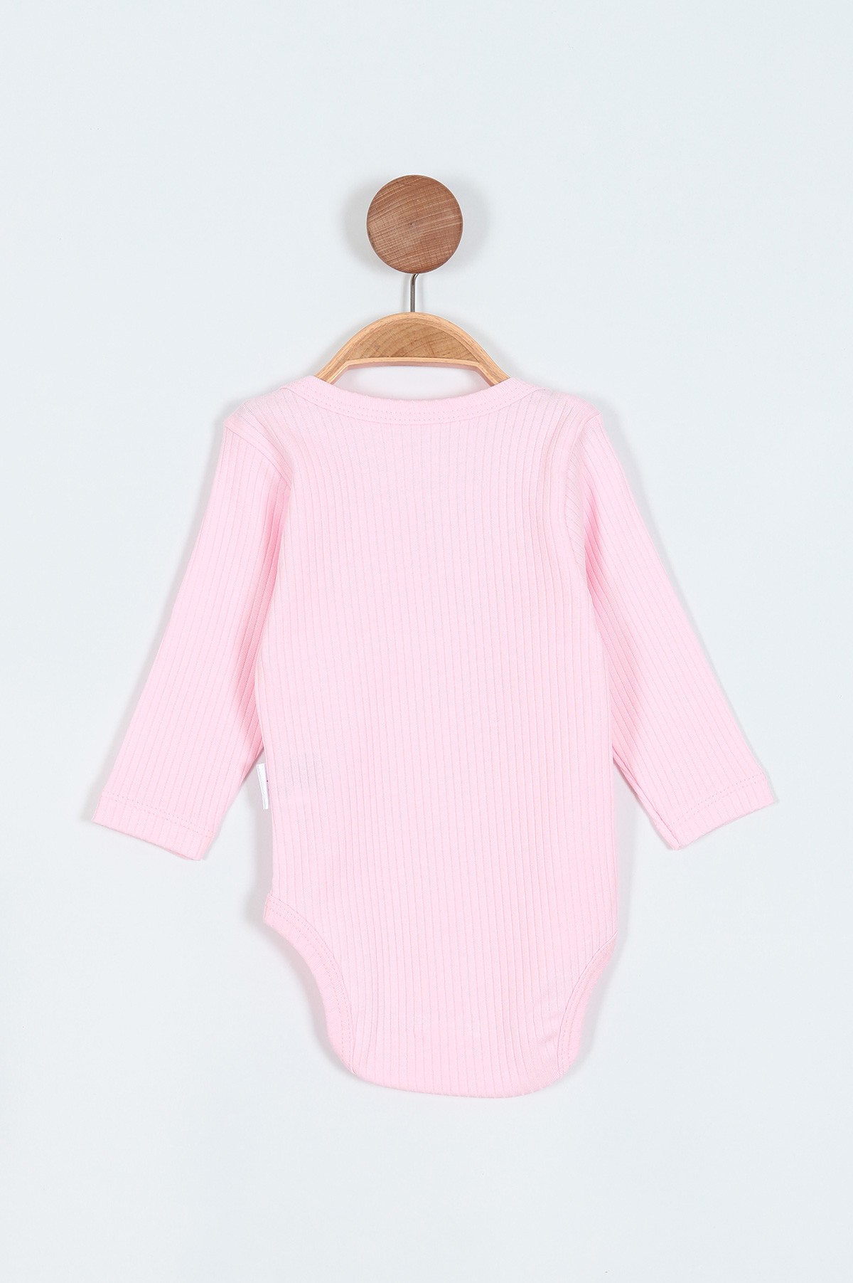 Pembe (1- 3 Yaş) Fitilli Uzun Kol Kız Bebe Badi 207354