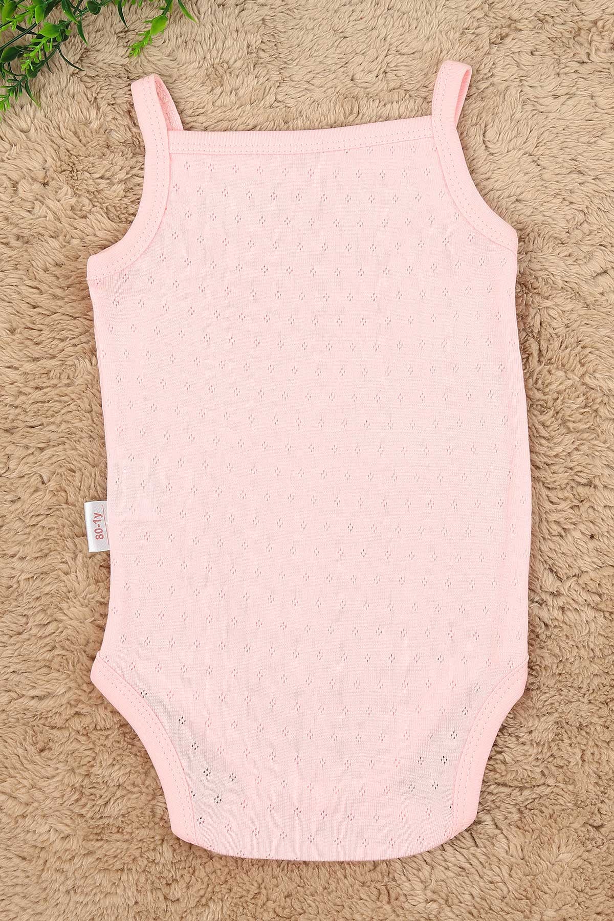 Pembe (1-3 Yaş) Jakarlı İp Askılı Bebe Badi 158712