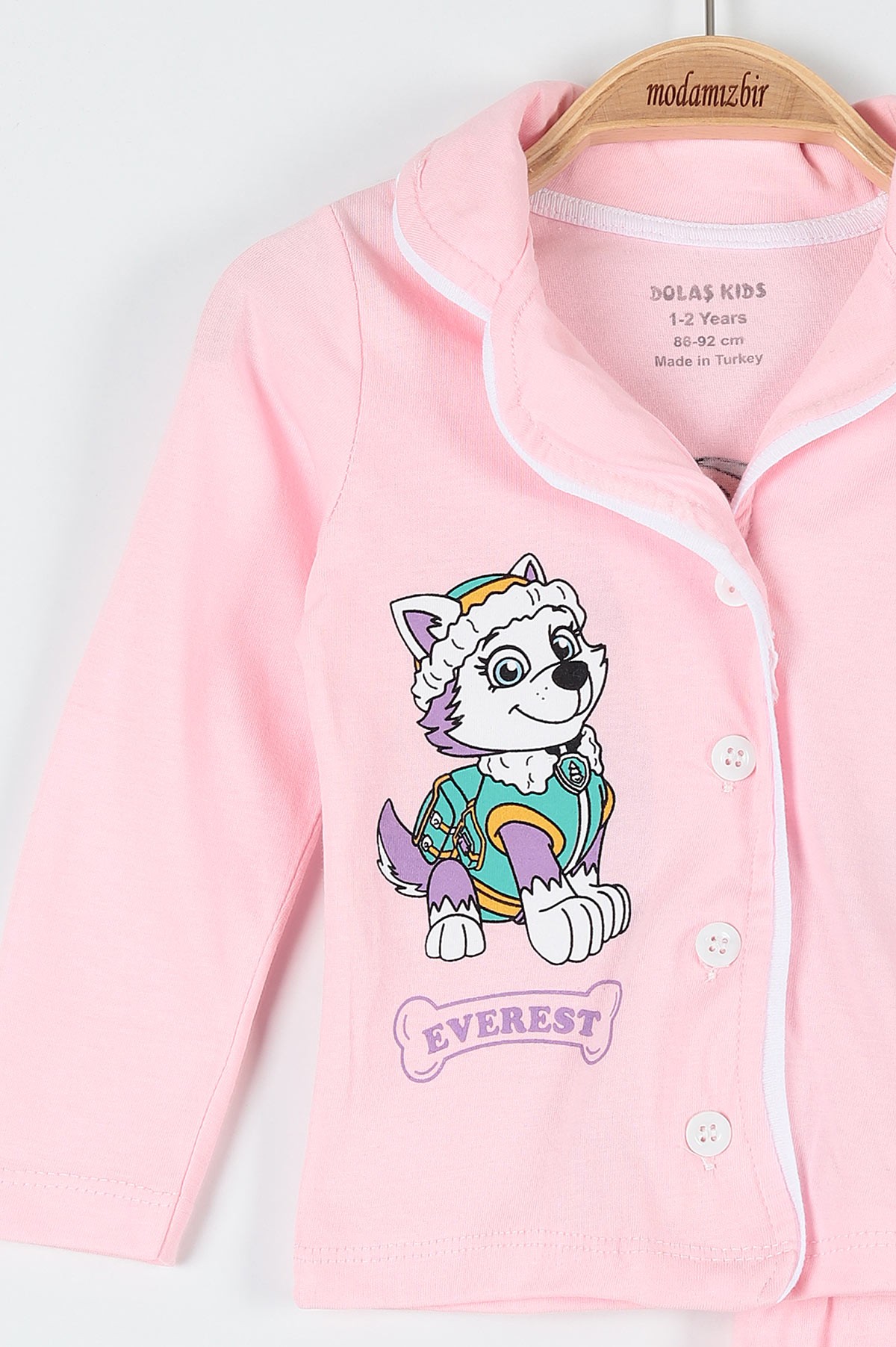 Pembe (1-3 Yaş) Köpek Everest Baskılı Kız Bebe Pijama Takım 181862