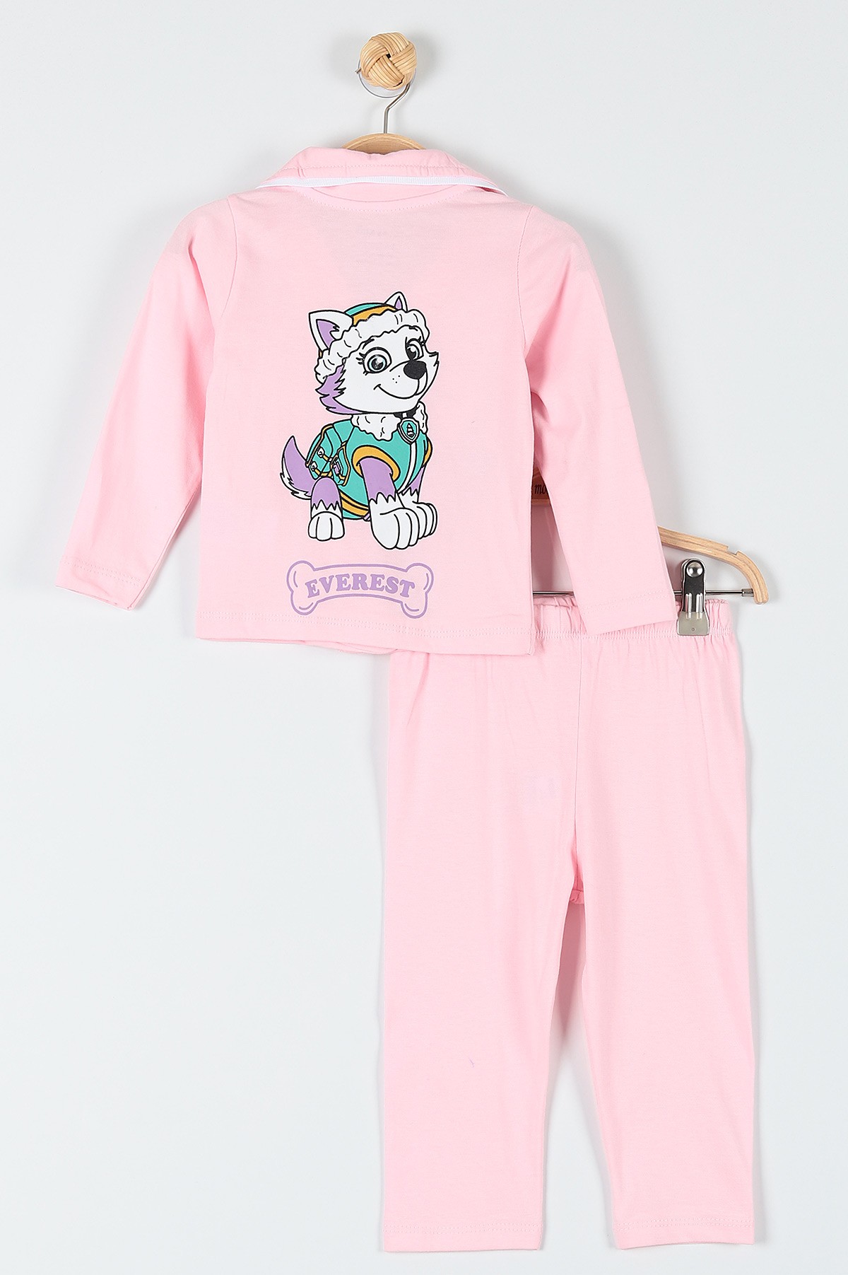 Pembe (1-3 Yaş) Köpek Everest Baskılı Kız Bebe Pijama Takım 181862