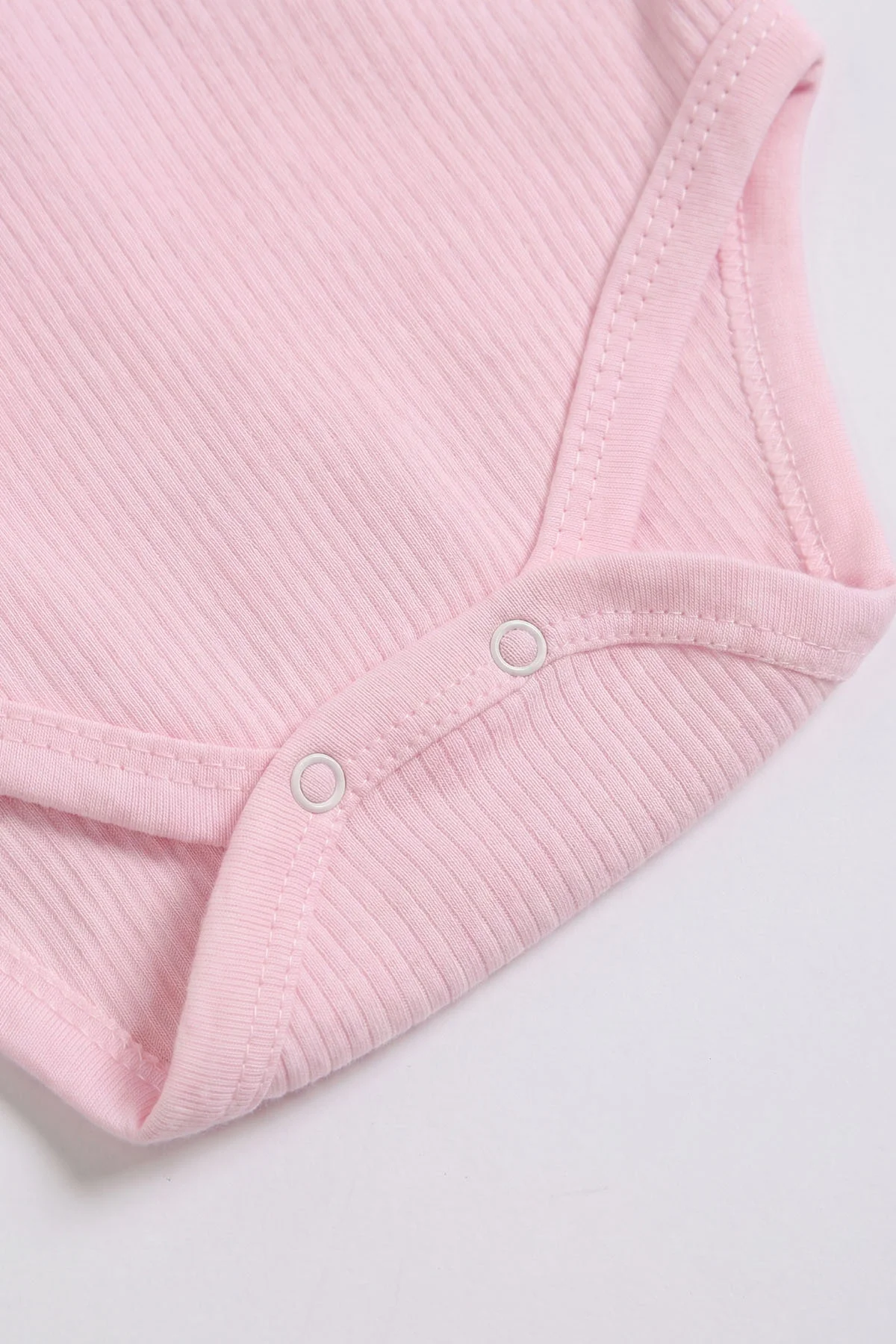 Pembe (1-3 Yaş) Raporlu Düz   Uzun Kollu   Bebek & Çocuk Çıtçıtlı Badi 480328