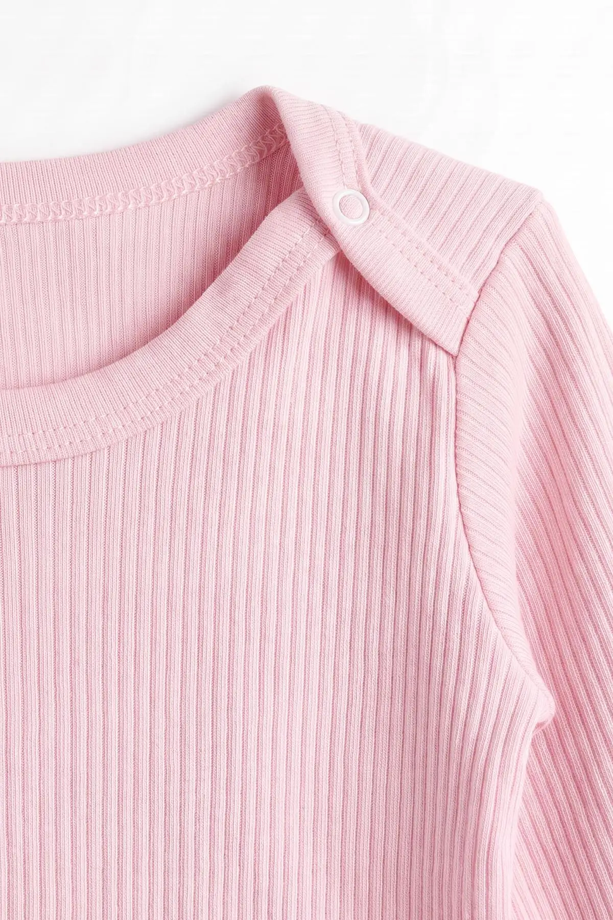 Pembe (1-3 Yaş) Raporlu Düz   Uzun Kollu   Bebek & Çocuk Çıtçıtlı Badi 480328