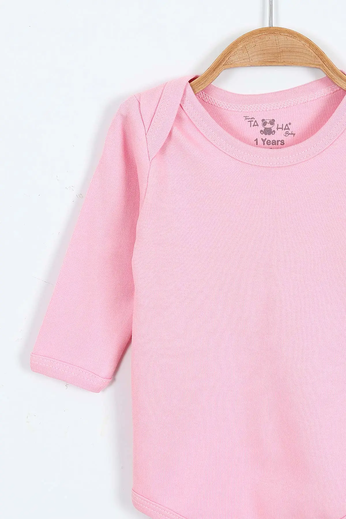 Pembe (1-3 Yaş ) Uzun Kol Düz Bebek&Çocuk Çıtçıtlı Badi 403650